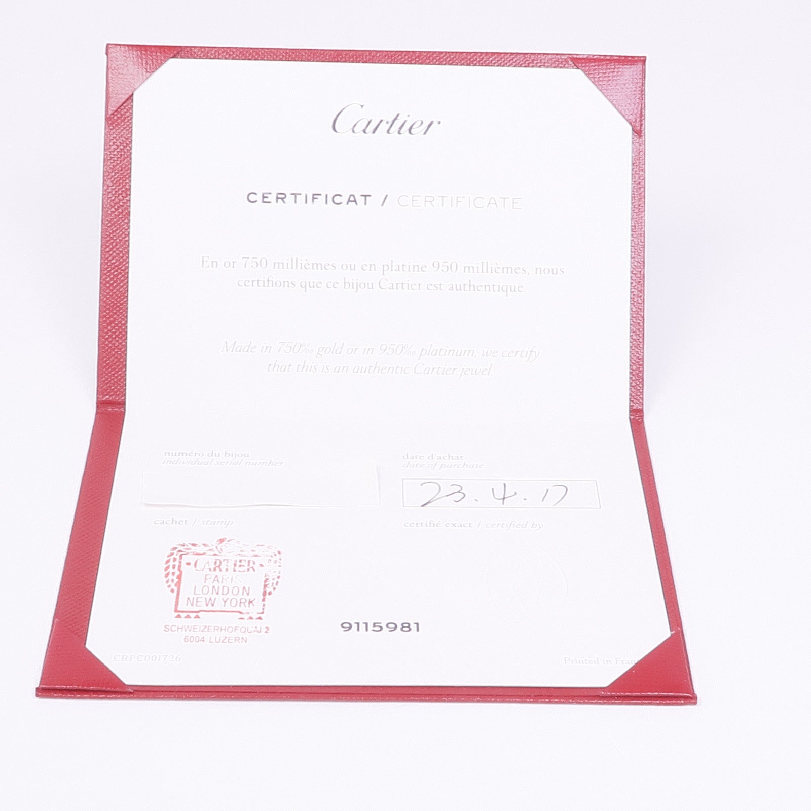 CARTIER 18K白金Love Bangle Full Dia鑽石手鐲