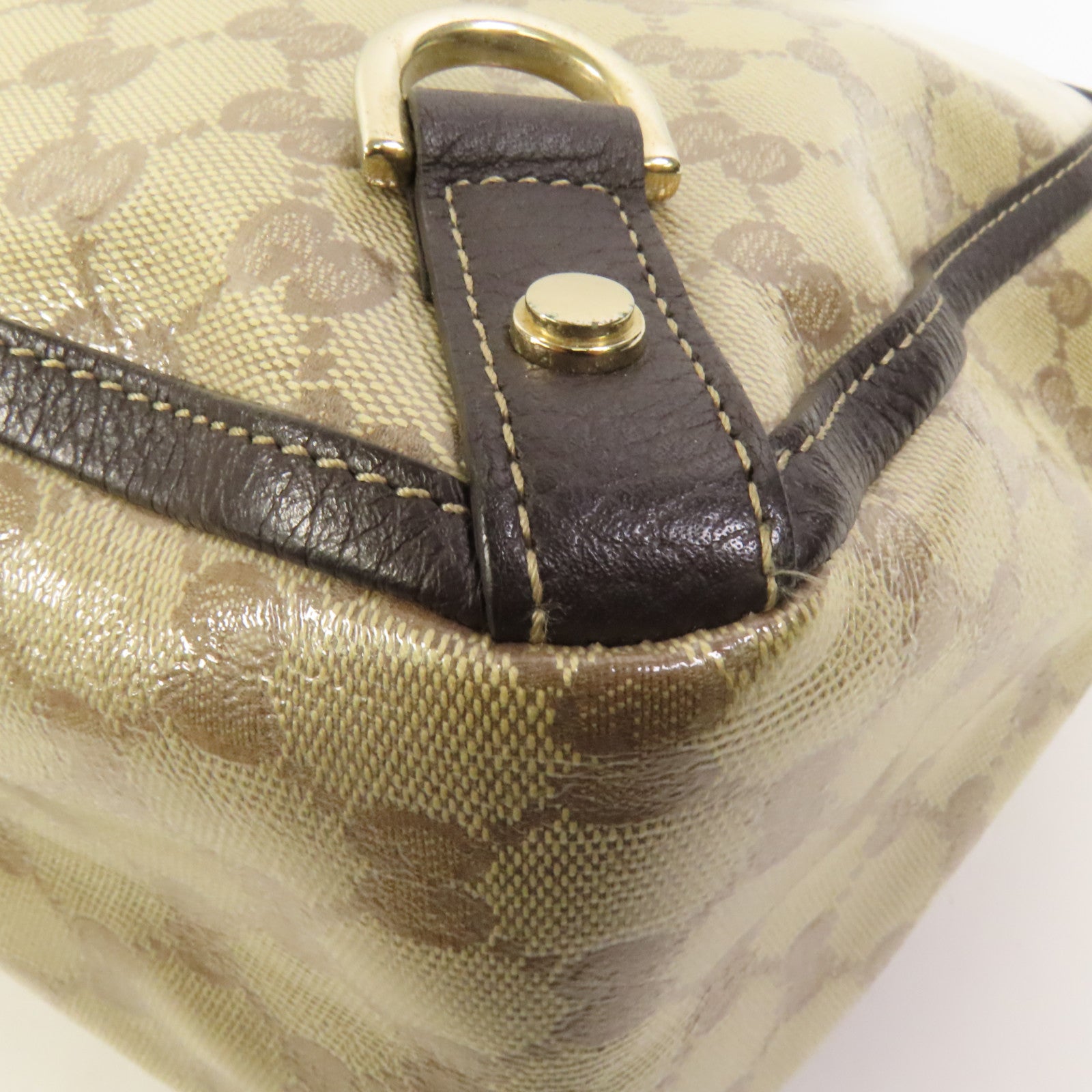 GUCCI 塗層帆布Tote Bag金扣手挽袋