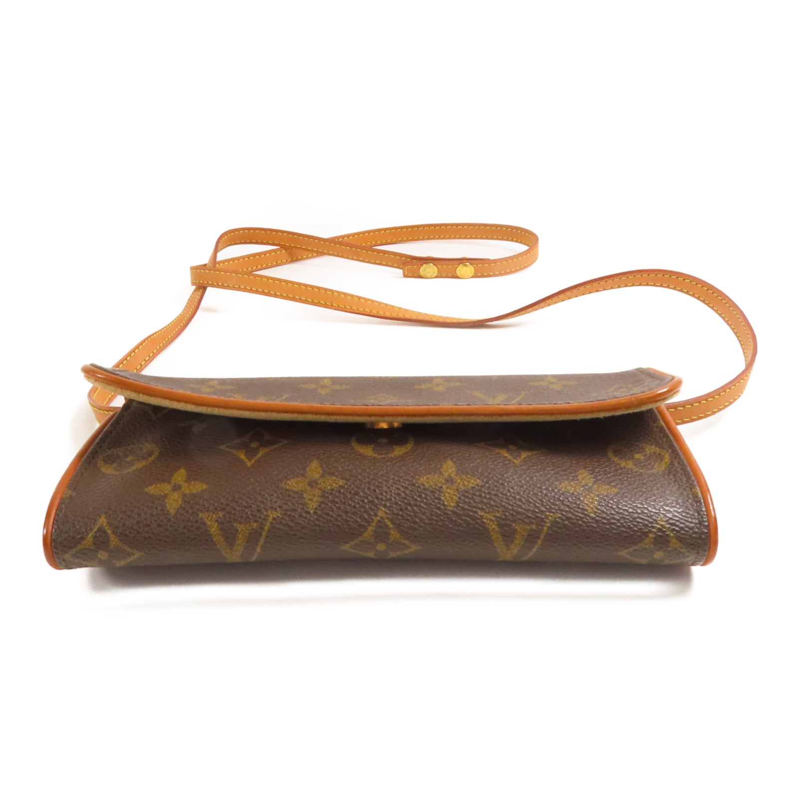 LOUIS VUITTON Monogram Pochette Twin PM金扣肩背袋