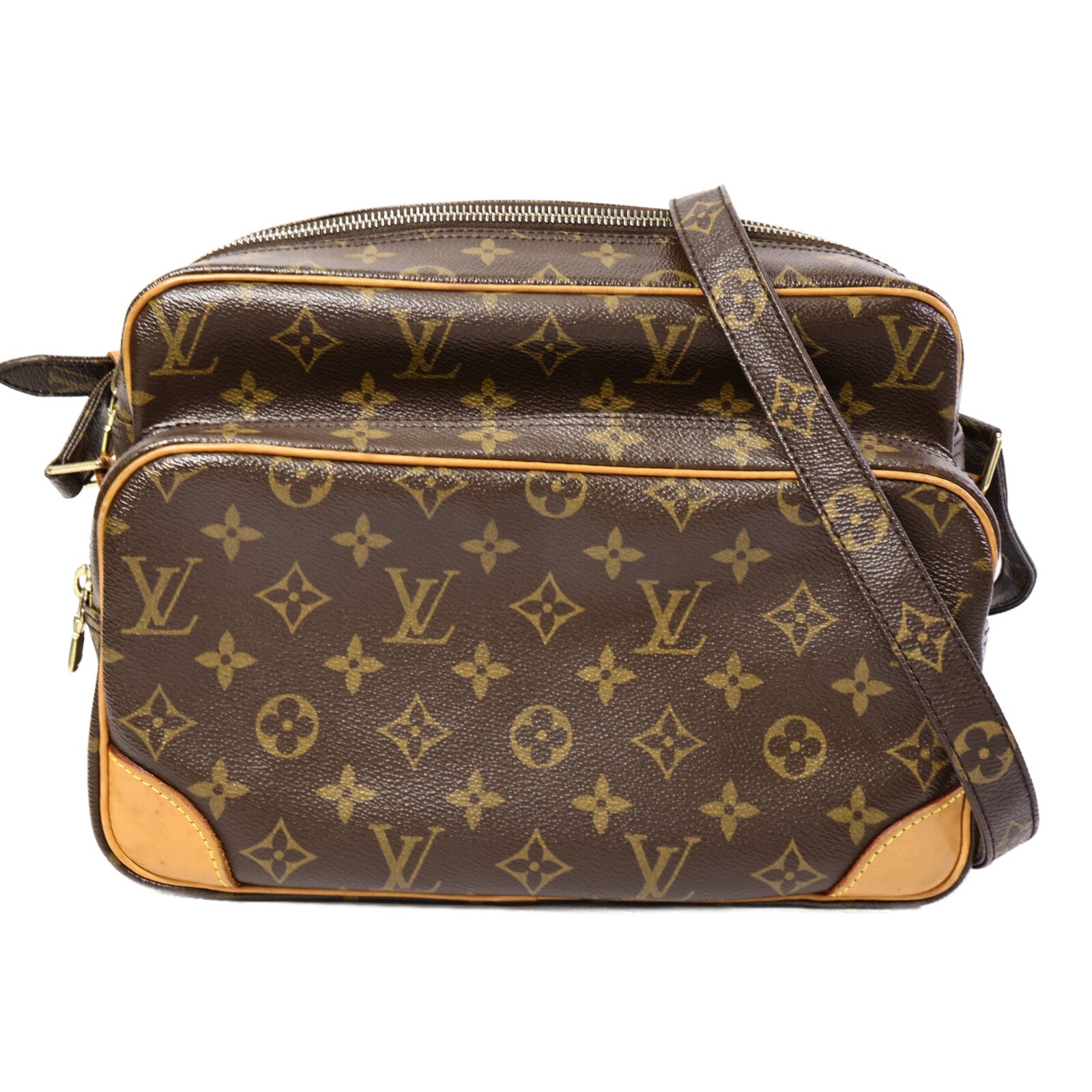 LOUIS VUITTON Monogram Nile金扣肩背袋