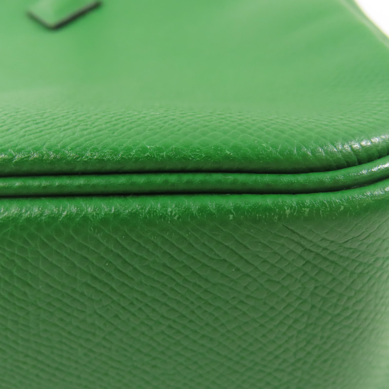 HERMES Epsom皮革Plume 28銀扣手挽袋Vert Bengale Emerald