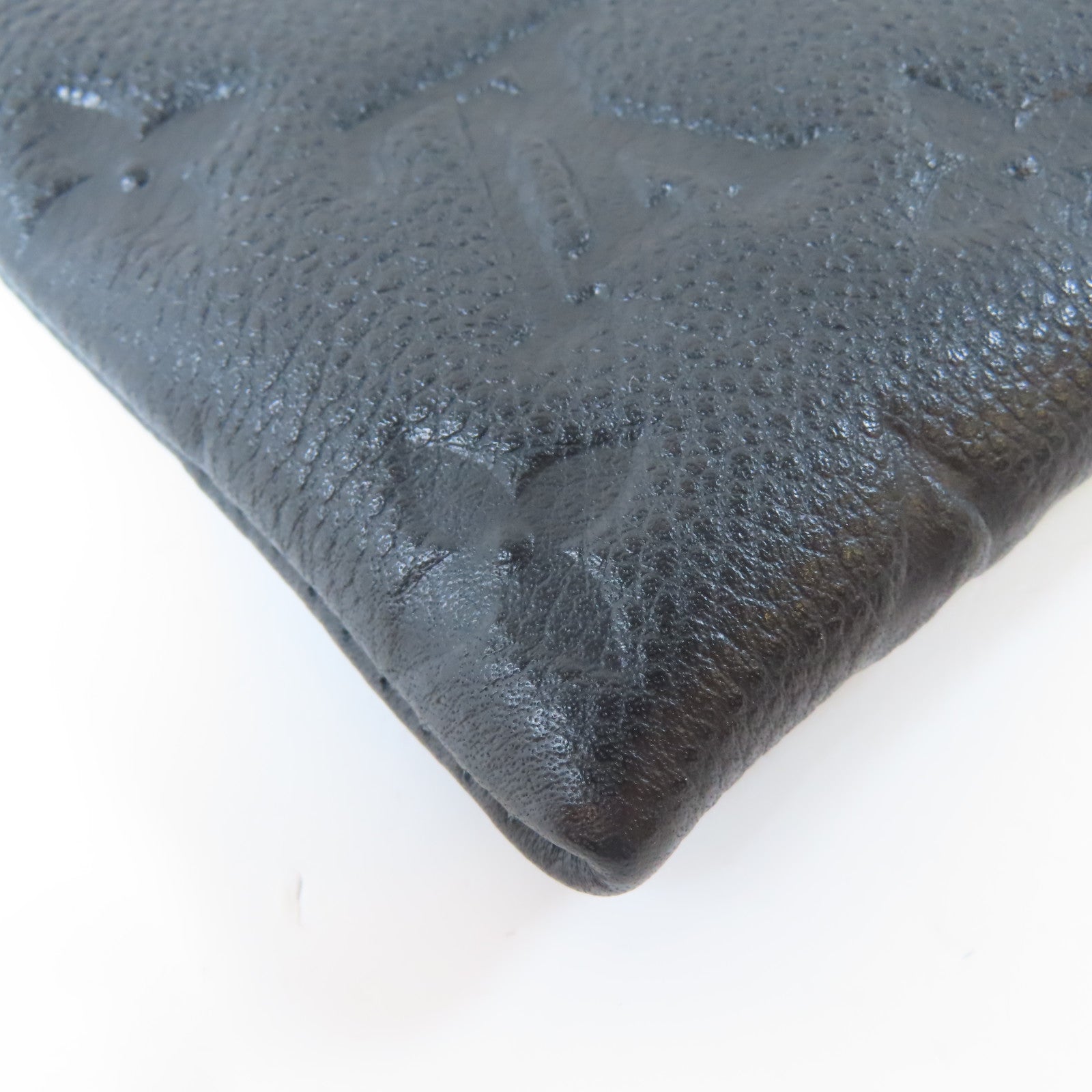 LOUIS VUITTON Monogram Empreinte Daily Pouch金扣手拿包黑色