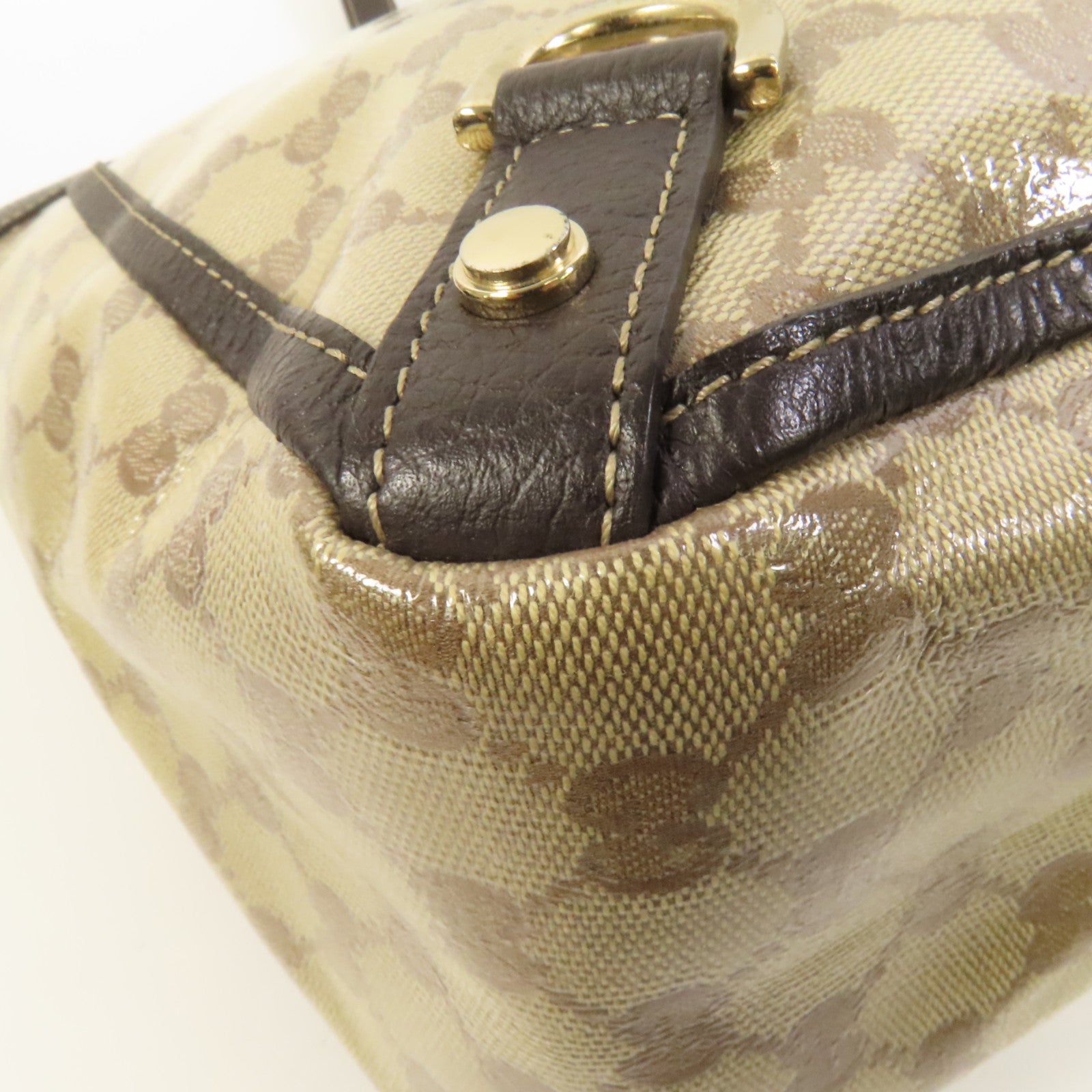 GUCCI 塗層帆布Tote Bag金扣手挽袋