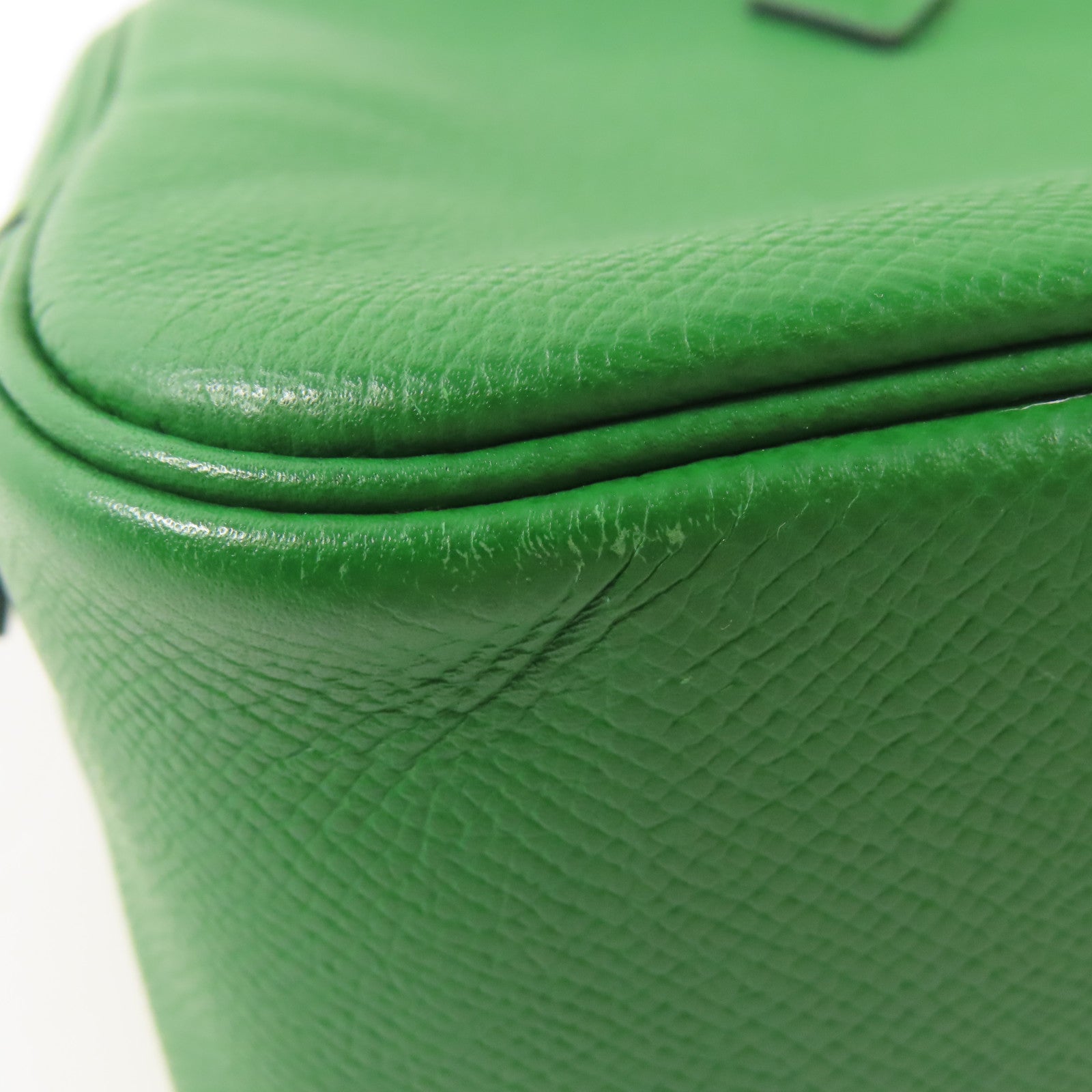 HERMES Epsom皮革Plume 28銀扣手挽袋Vert Bengale Emerald