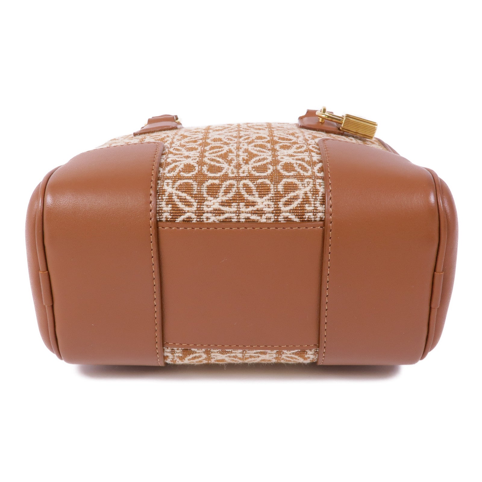 LOEWE 帆布/皮革Amazona 16金扣手挽肩背兩用袋