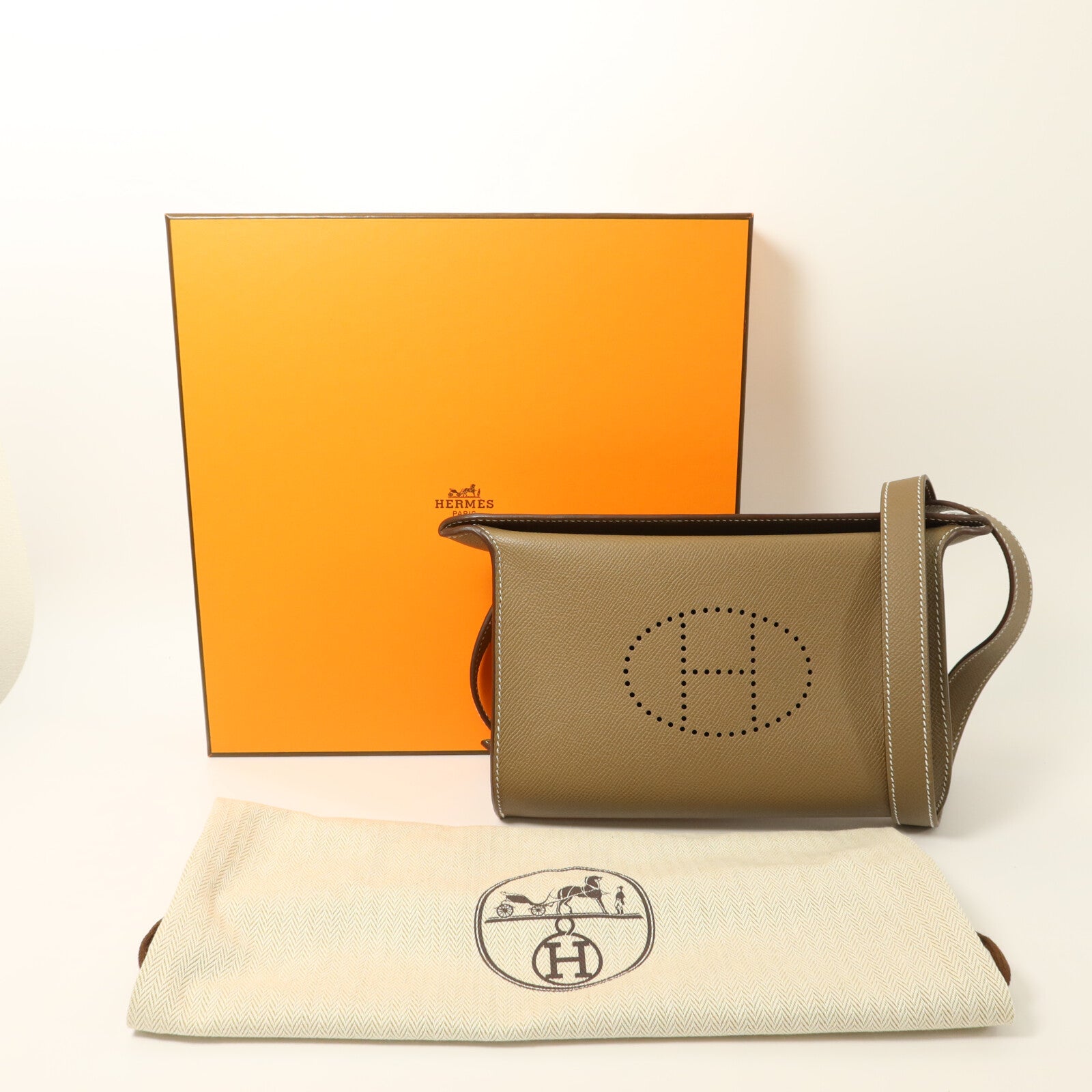 HERMES Epsom皮革Videpoches肩背袋