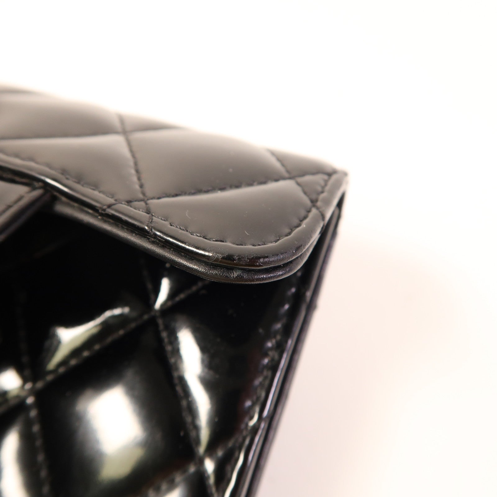 CHANEL 漆皮皮革Card Case銀扣卡片套