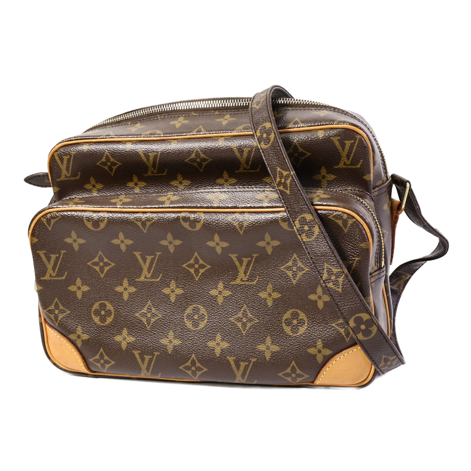 LOUIS VUITTON Monogram Nile金扣肩背袋