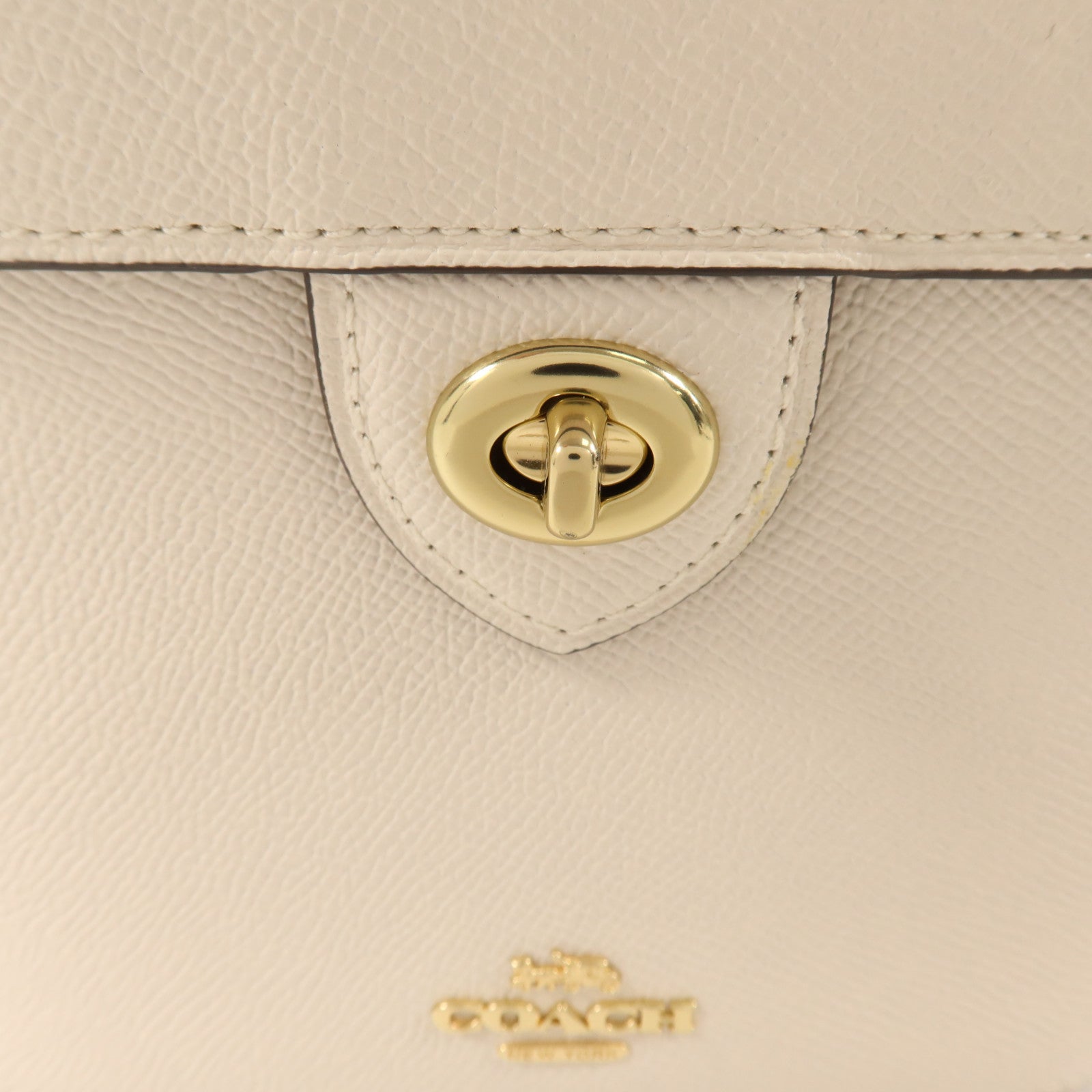 COACH 牛皮皮革2Way Shoulder Bag金扣手挽肩背兩用袋