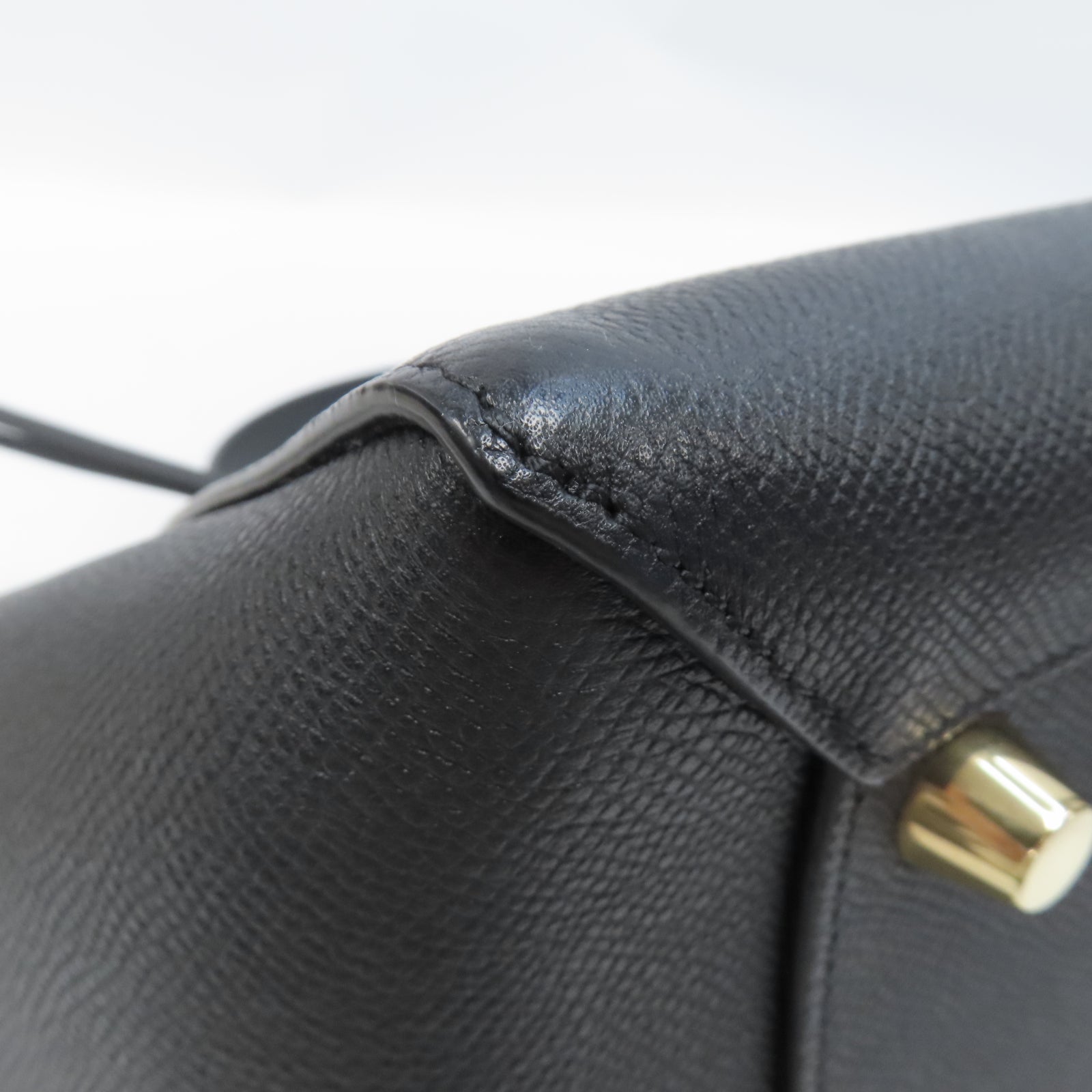 CELINE 牛皮皮革Belt Bag金扣手挽肩背兩用袋黑色