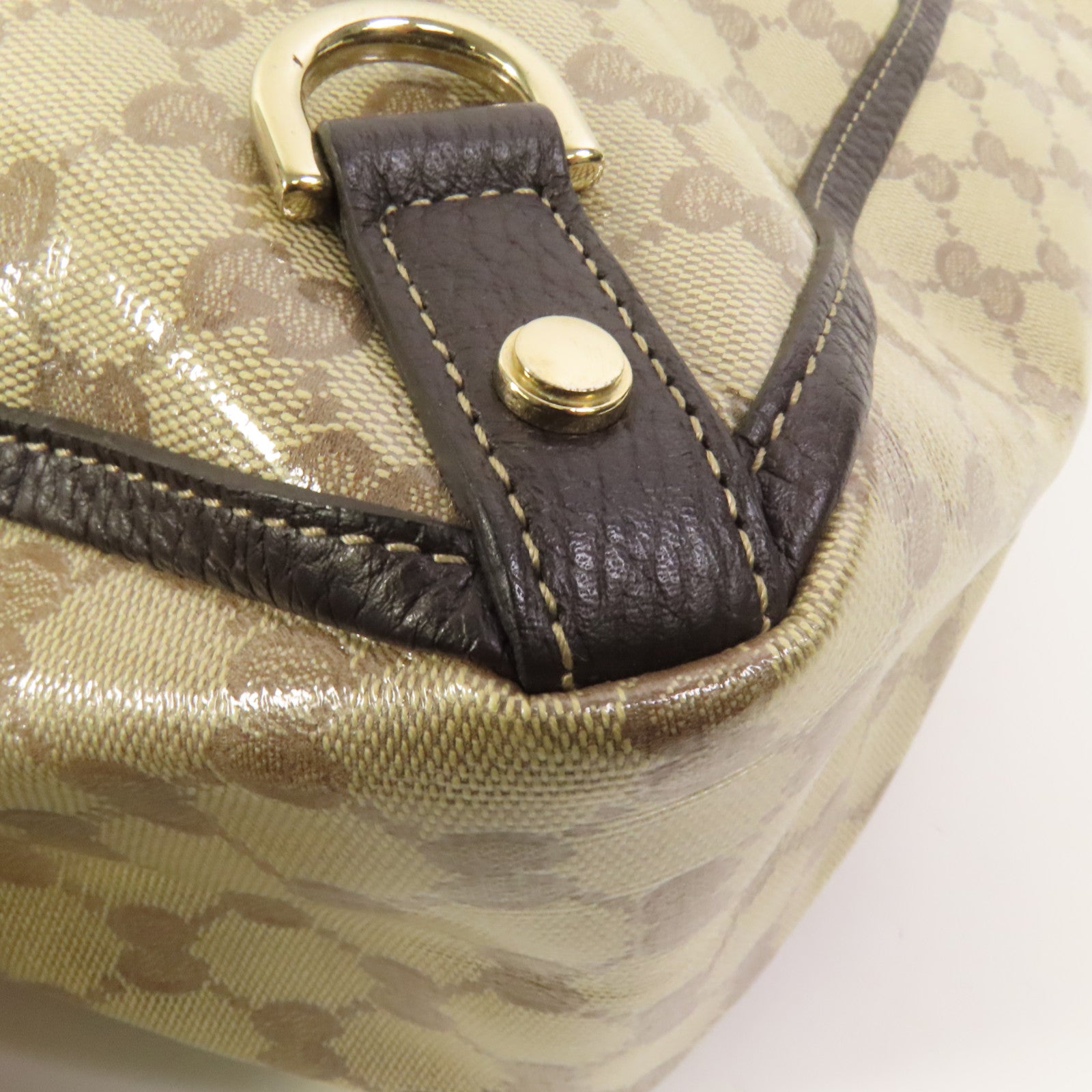GUCCI 塗層帆布Tote Bag金扣手挽袋