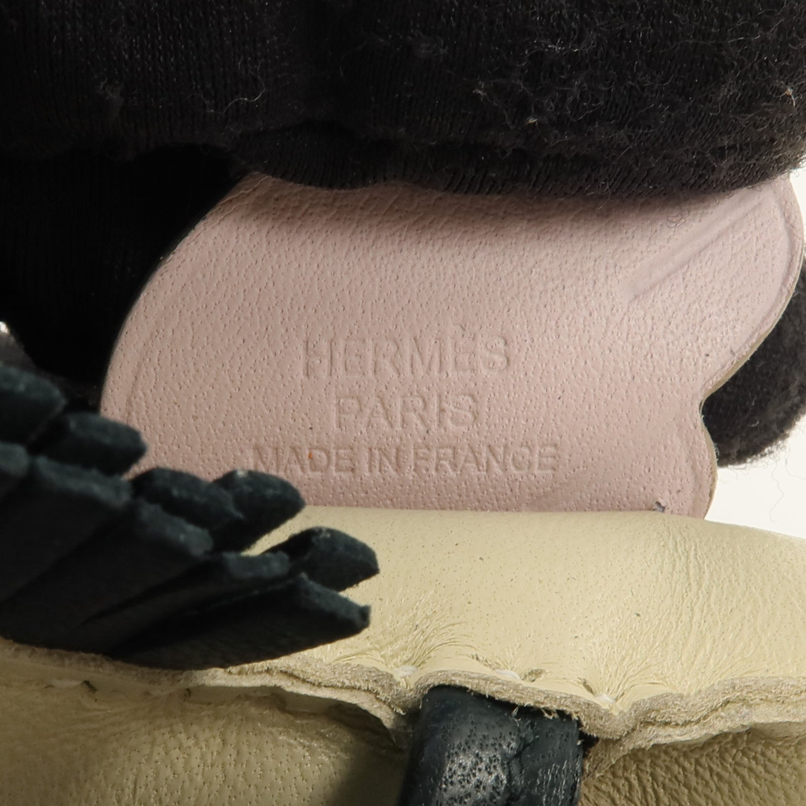HERMES Milo/Swift皮革Rodeo Pegase PM掛飾Craie