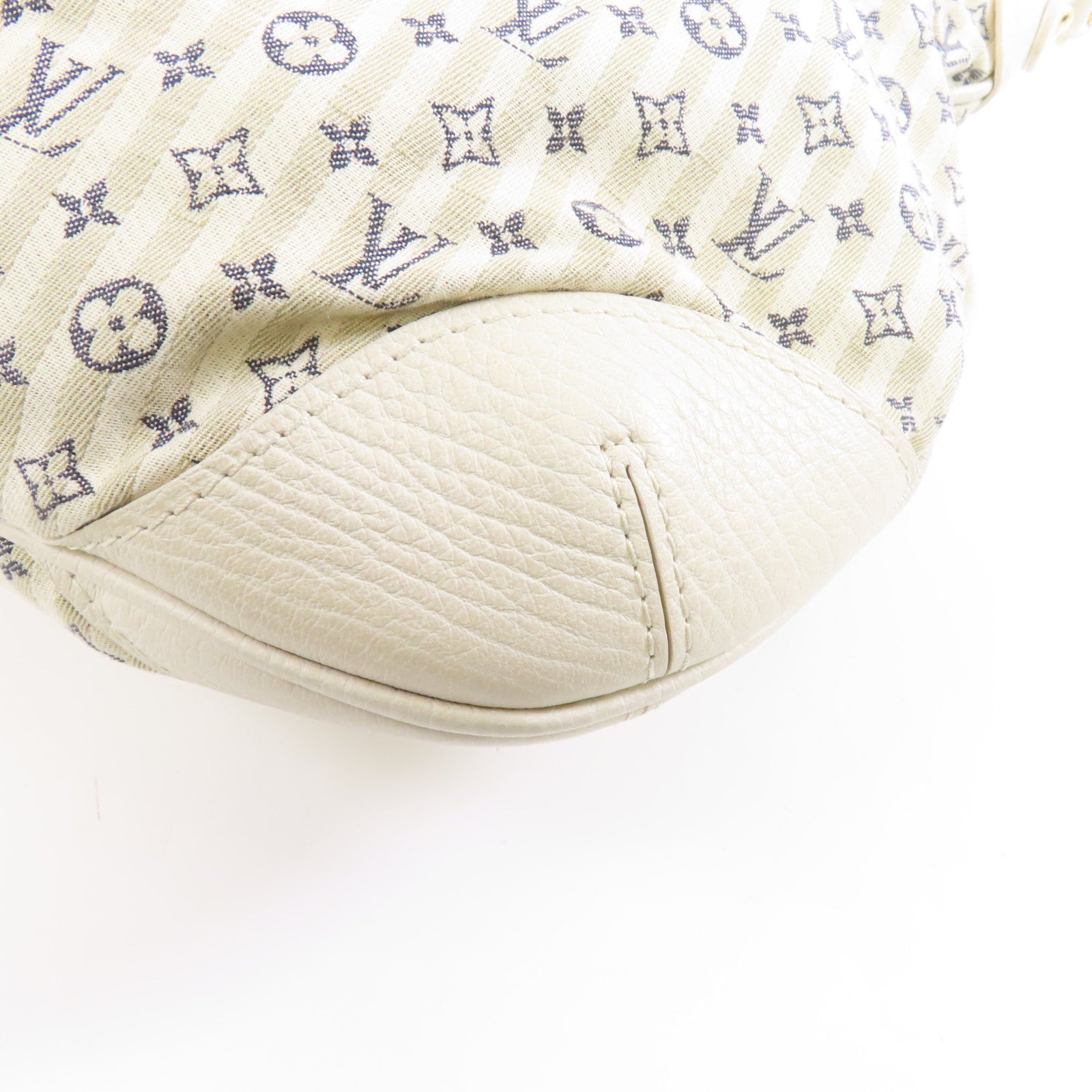 LOUIS VUITTON 【激減優惠】Monogram Mini Lin Croisette Marina GM金扣手挽肩背兩用袋白色