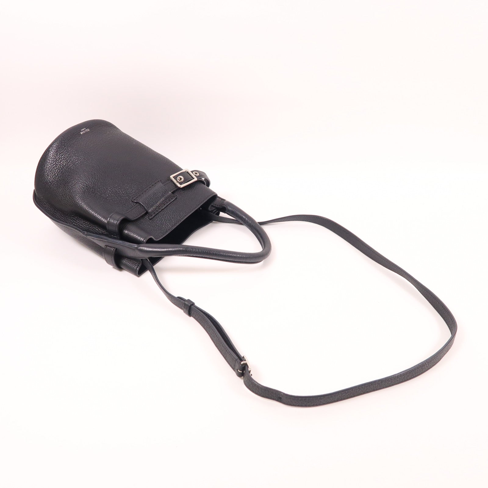 CELINE 牛皮皮革Bucket Bag金扣手挽肩背兩用袋