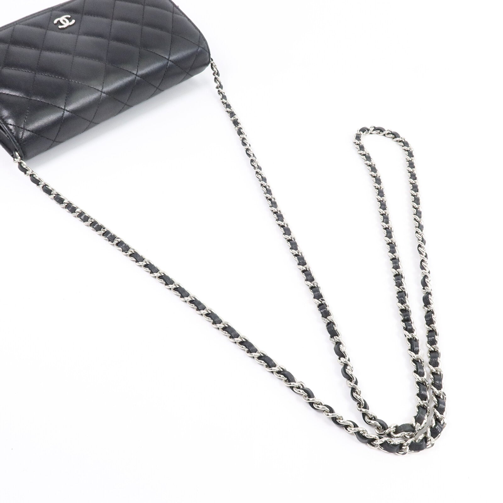 CHANEL 羊皮皮革WOC Wallet On Chain鏈帶肩背袋