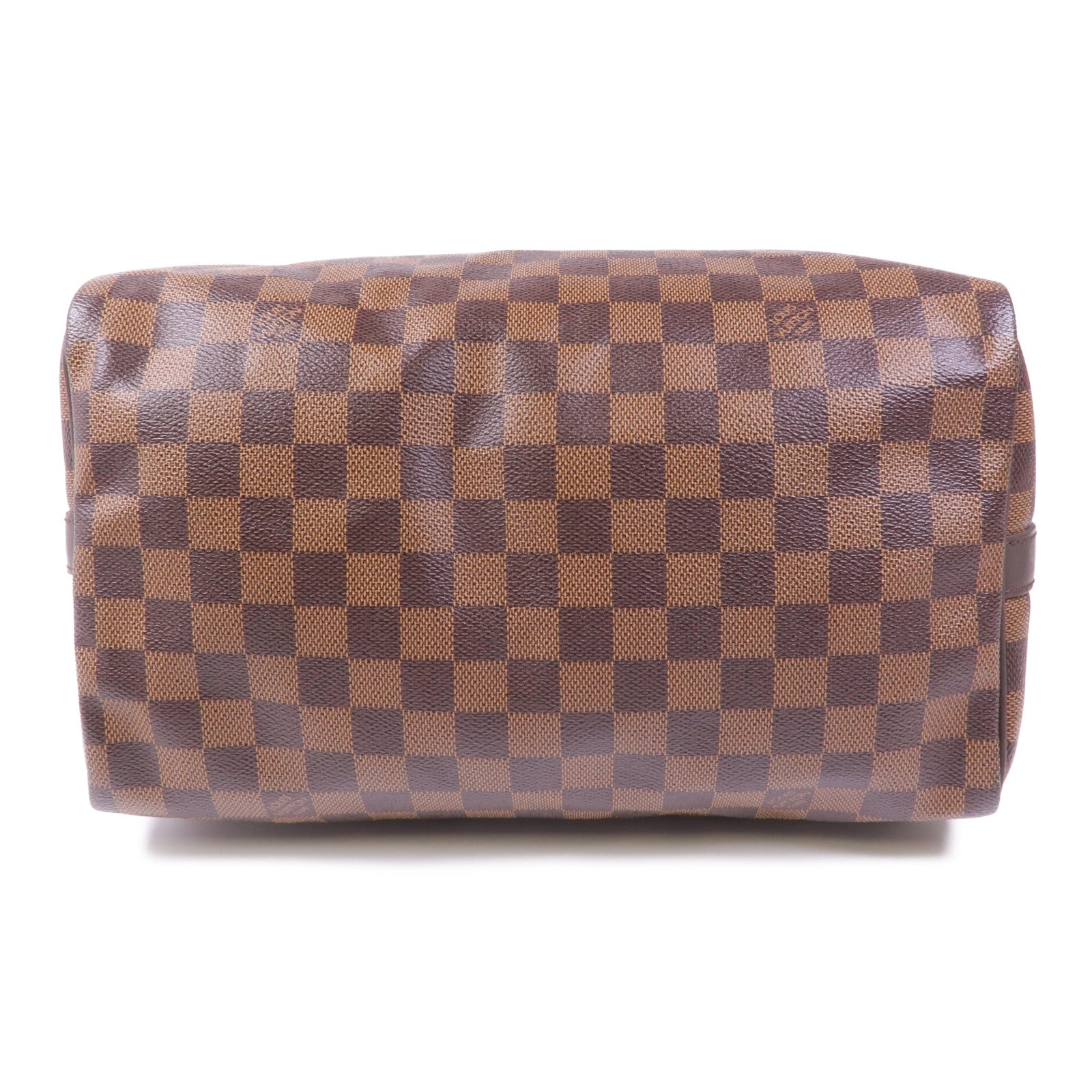 LOUIS VUITTON Damier Speedy Bandouliere 30金扣手挽肩背兩用袋棕色