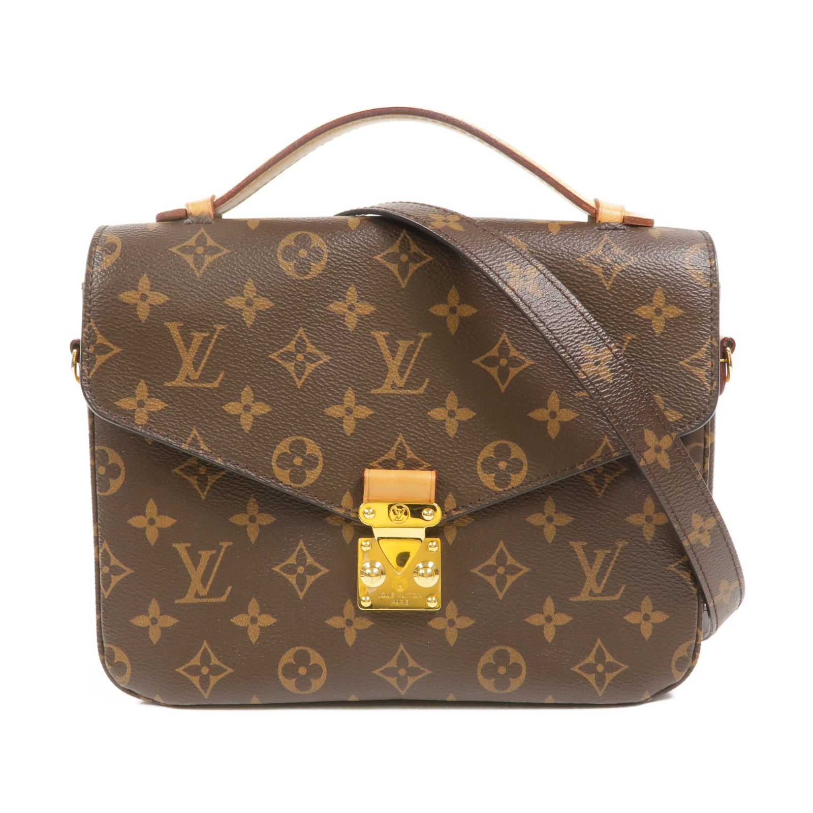 LOUIS VUITTON Monogram Pochette Metis MM手挽肩背兩用袋棕色