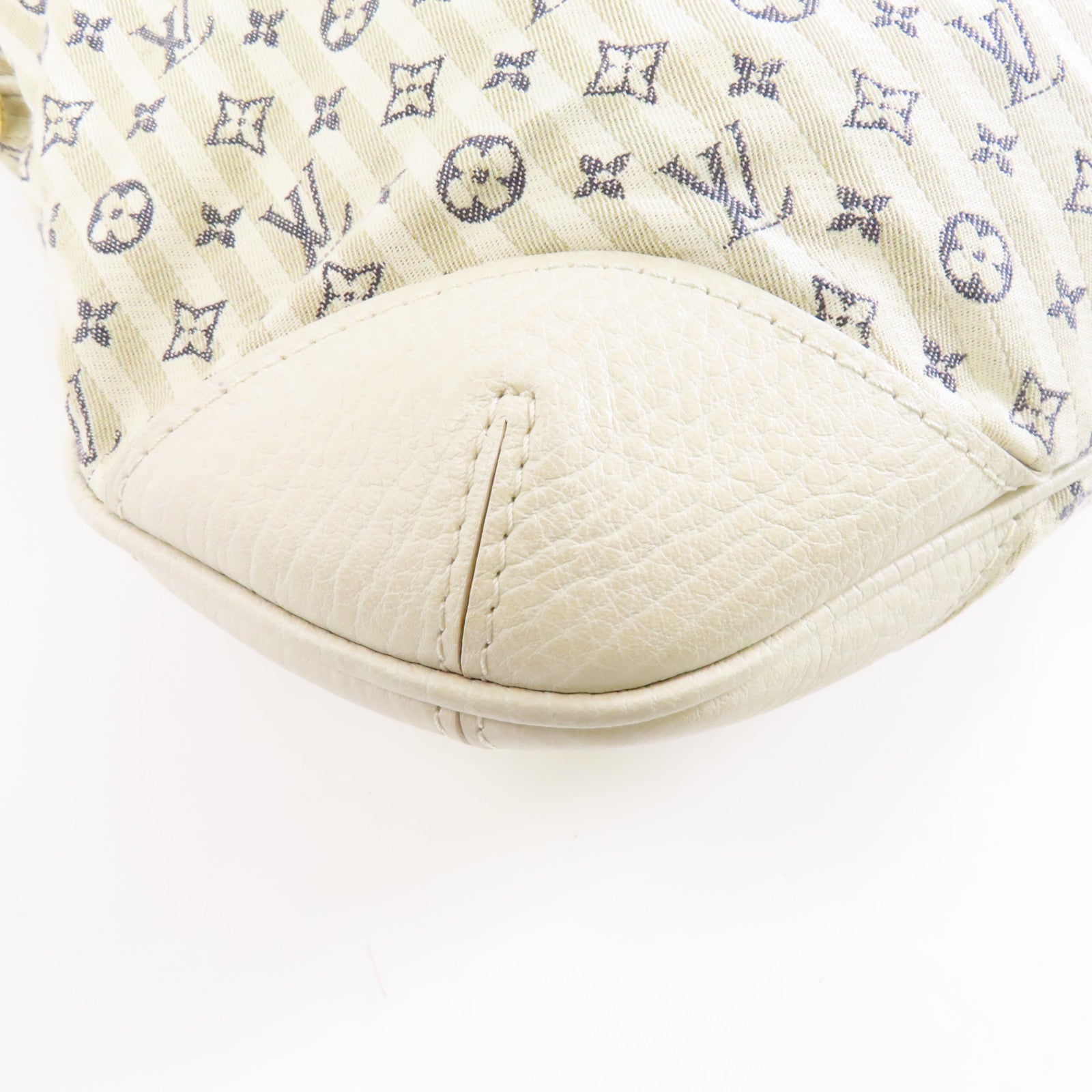 LOUIS VUITTON 【激減優惠】Monogram Mini Lin Croisette Marina GM金扣手挽肩背兩用袋白色