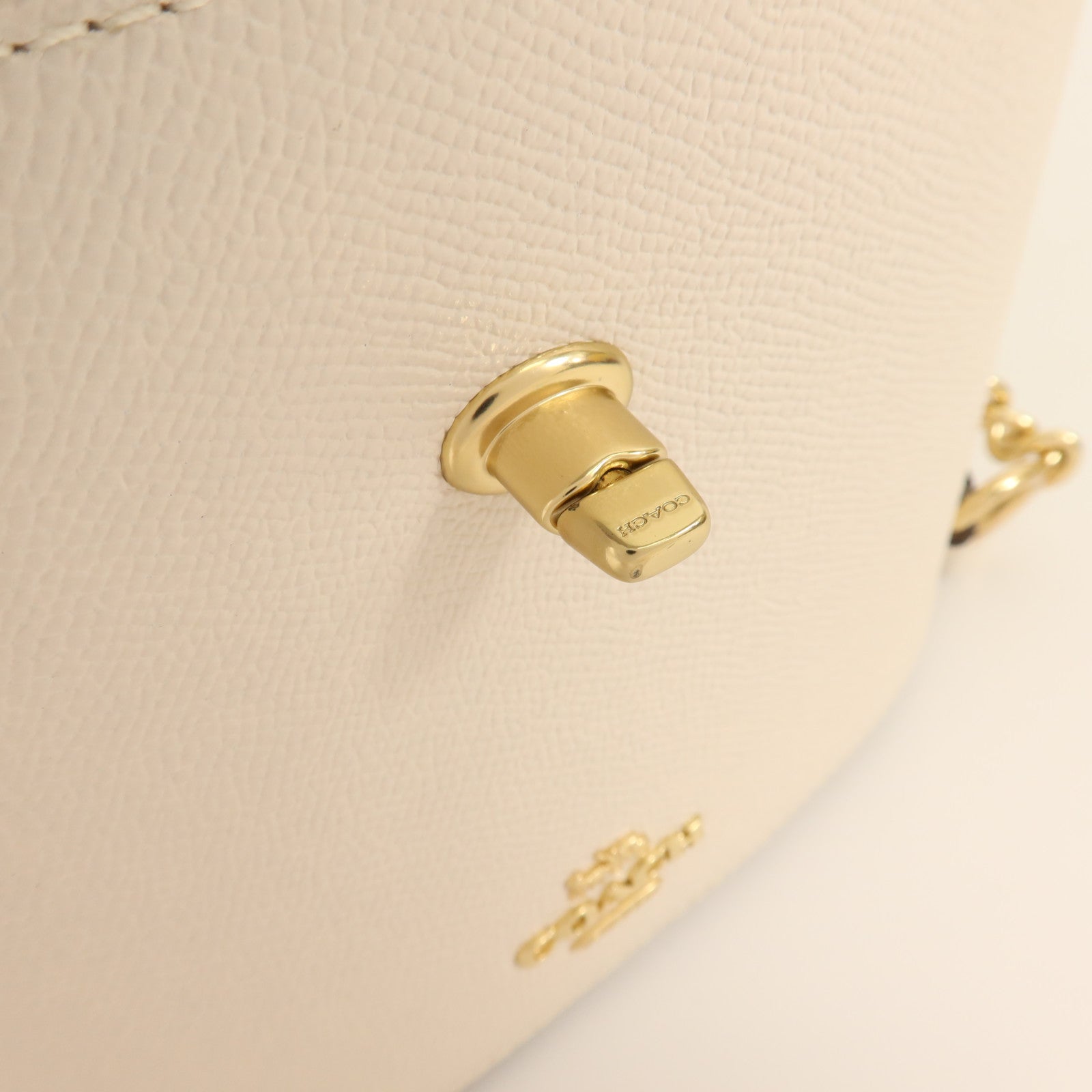 COACH 牛皮皮革2Way Shoulder Bag金扣手挽肩背兩用袋