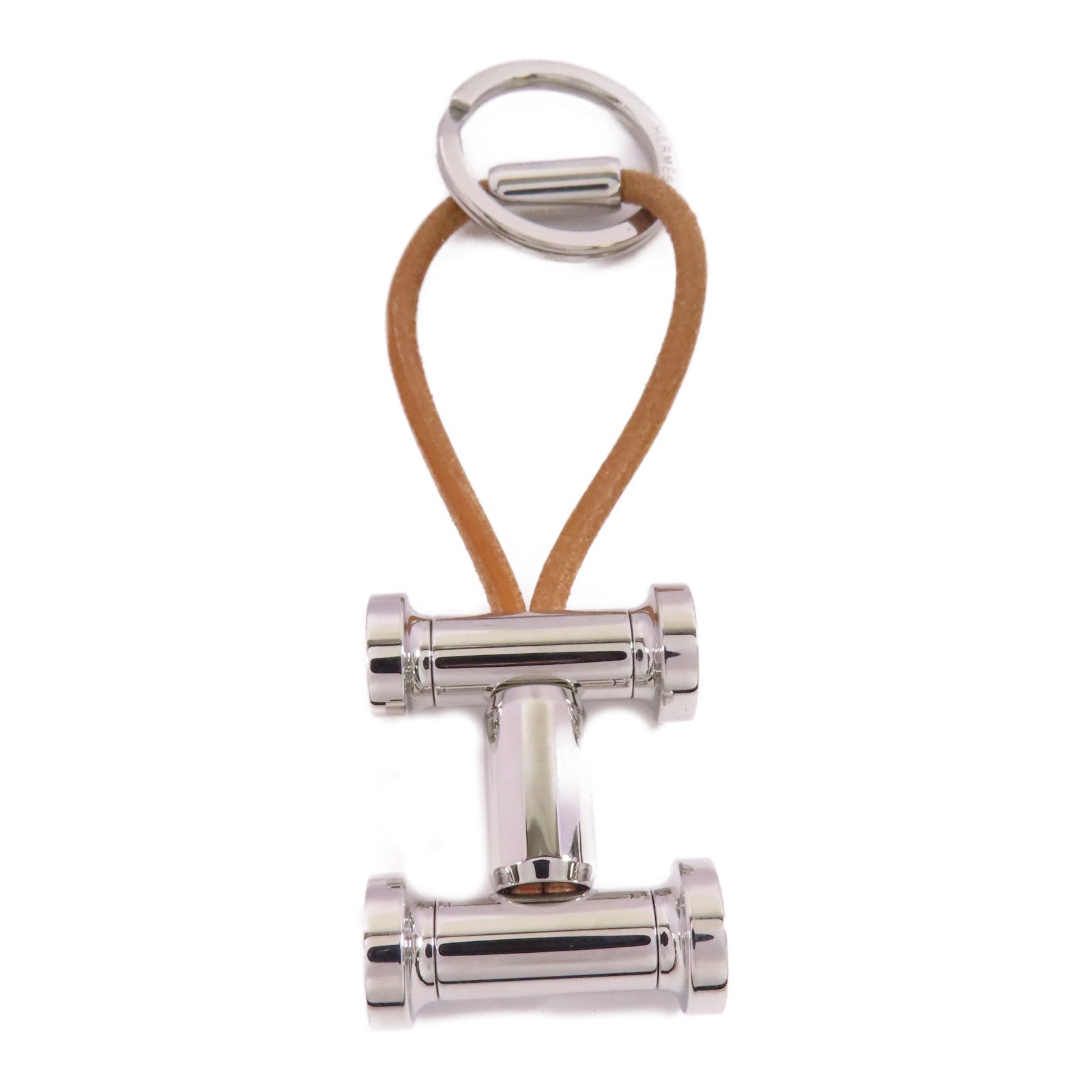 HERMES PHW H Key Lock Key Ring/Charm Metal Silver