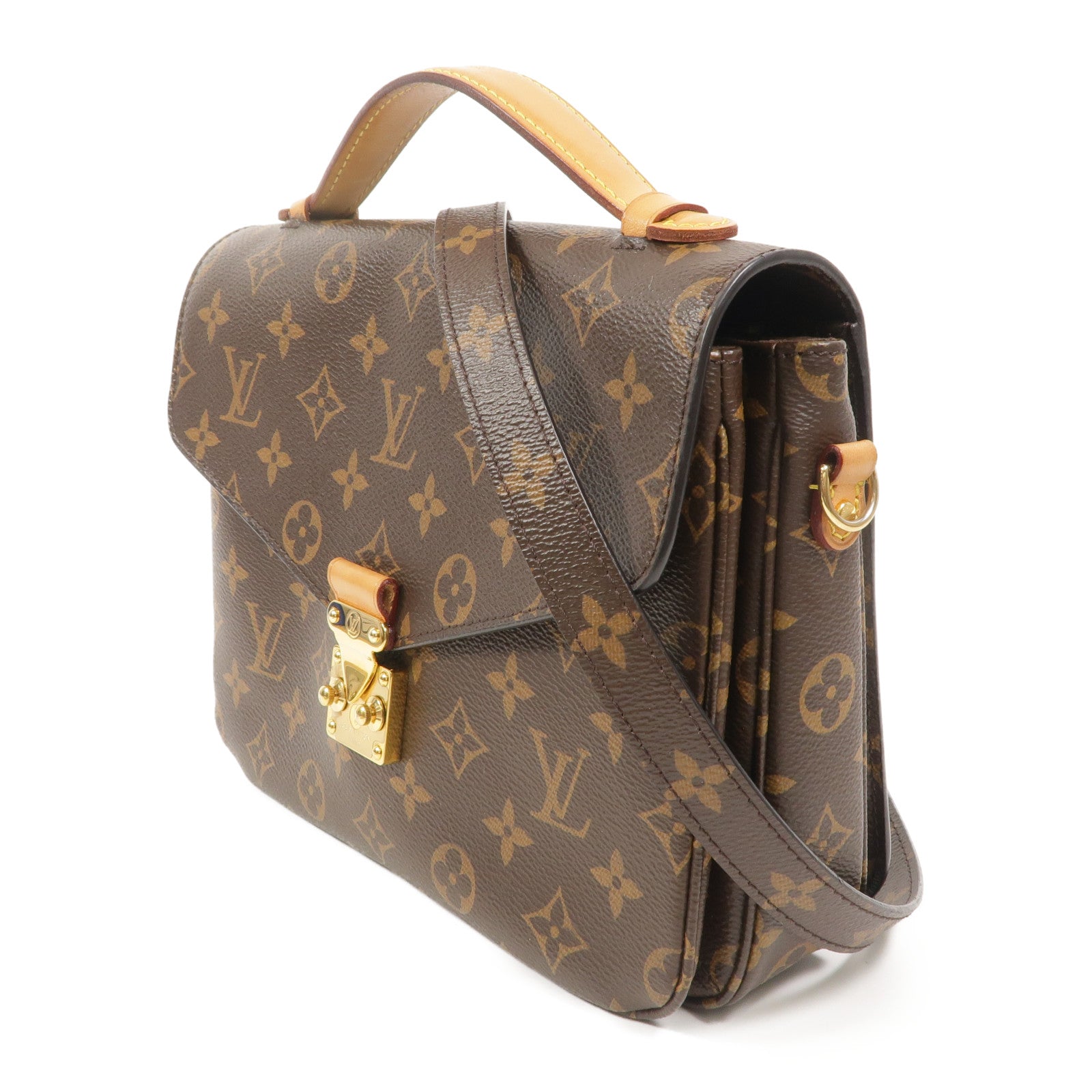 LOUIS VUITTON Monogram Pochette Metis MM手挽肩背兩用袋棕色