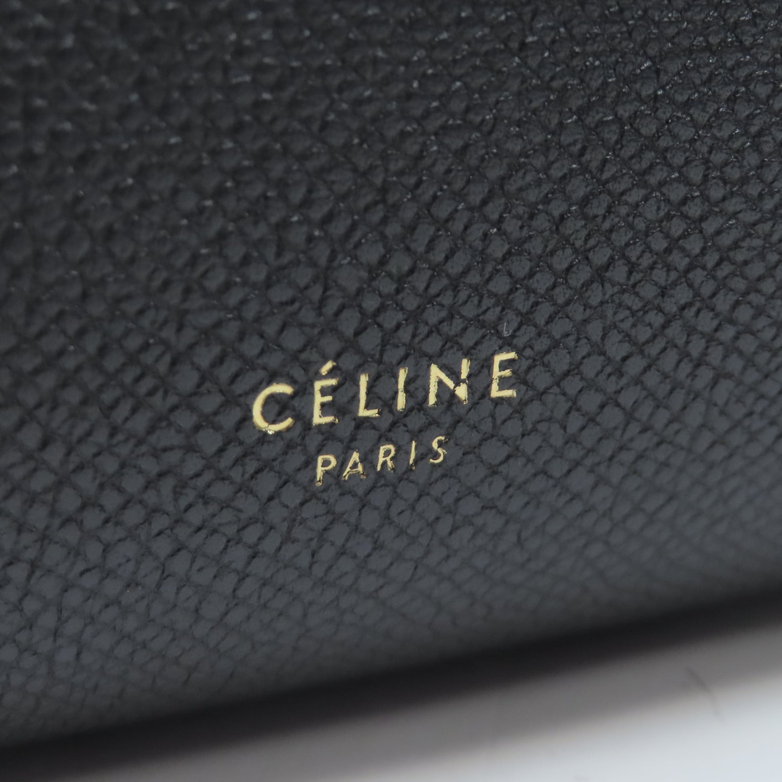 CELINE 牛皮皮革Belt Bag金扣手挽肩背兩用袋黑色