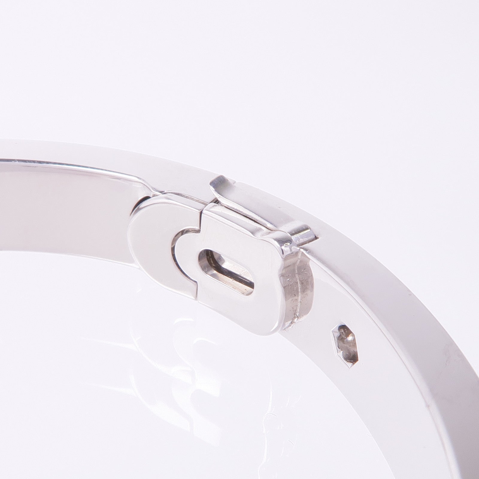 CARTIER 18K白金Love Bangle Full Dia鑽石手鐲