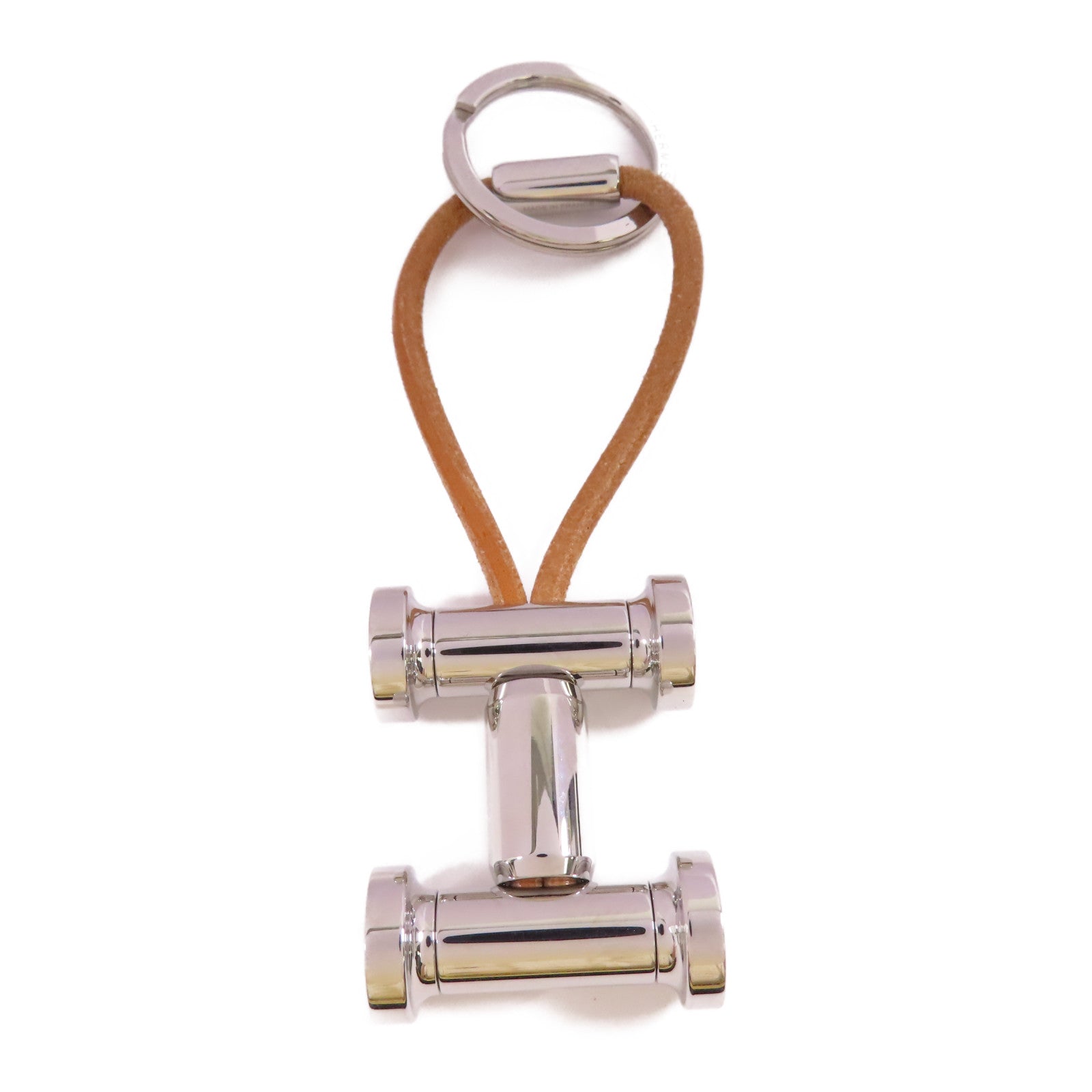 HERMES PHW H Key Lock Key Ring/Charm Metal Silver