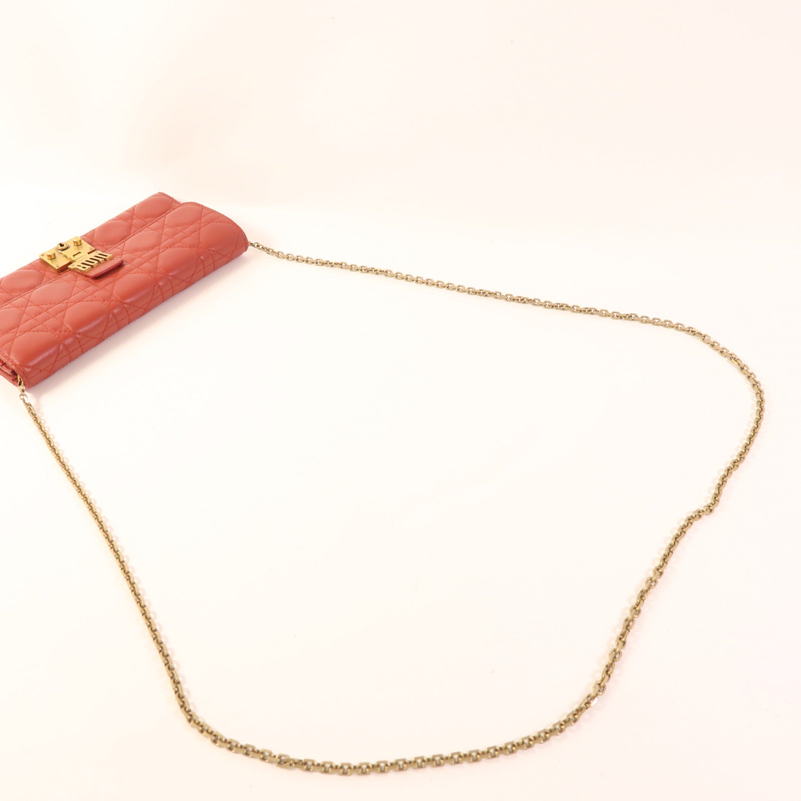 Dior 牛皮皮革Chain Shoulder Bag金扣鏈帶肩背袋