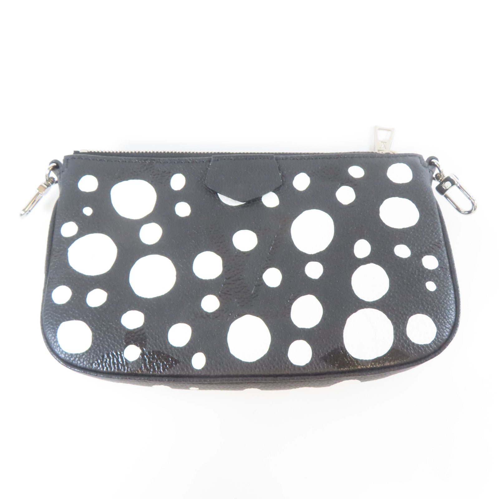 LOUIS VUITTON Monogram Empreinte Lv X YK Multi Pochette Accessoires銀扣手挽肩背兩用袋黑色