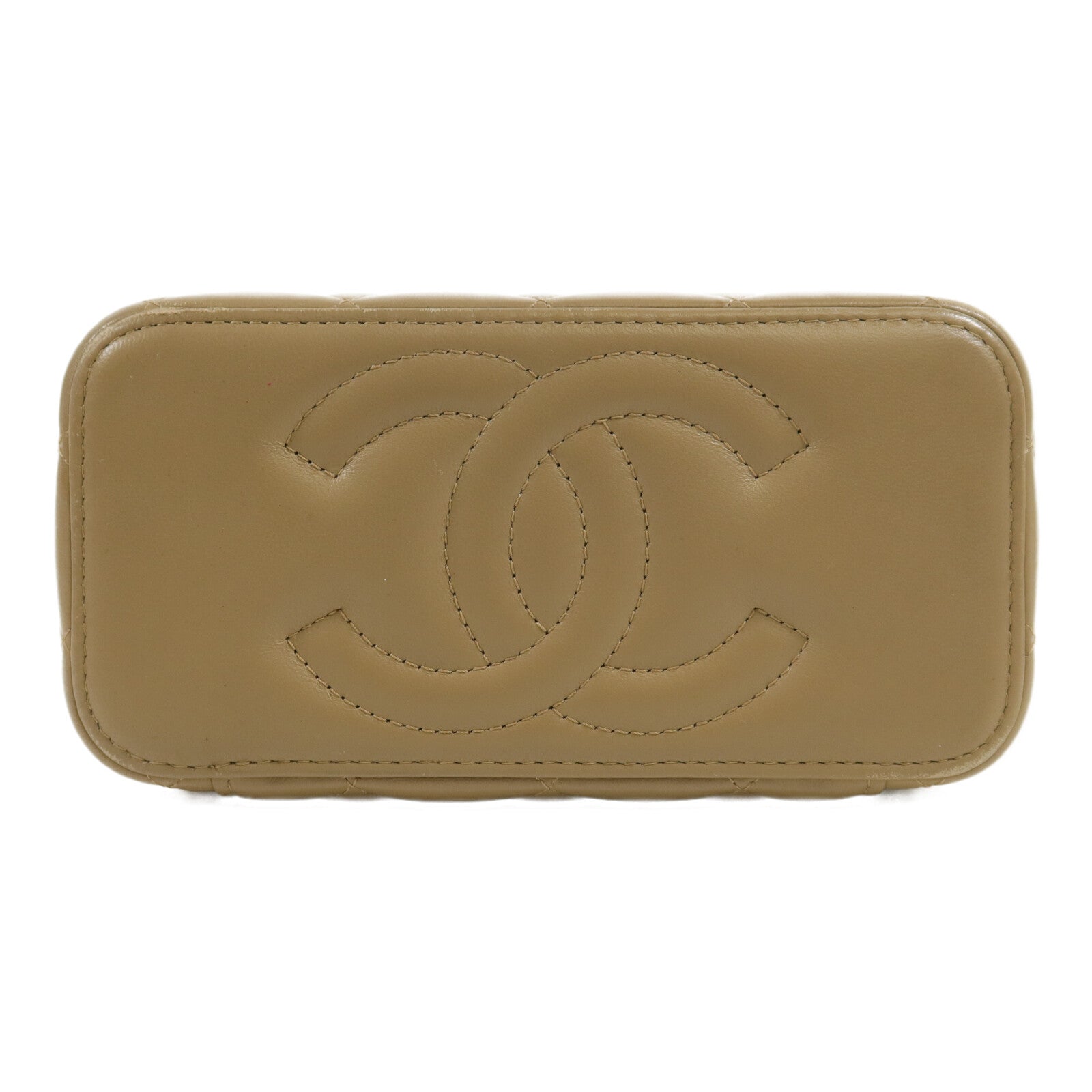 CHANEL 羊皮皮革Vanity Case鏈帶肩背袋