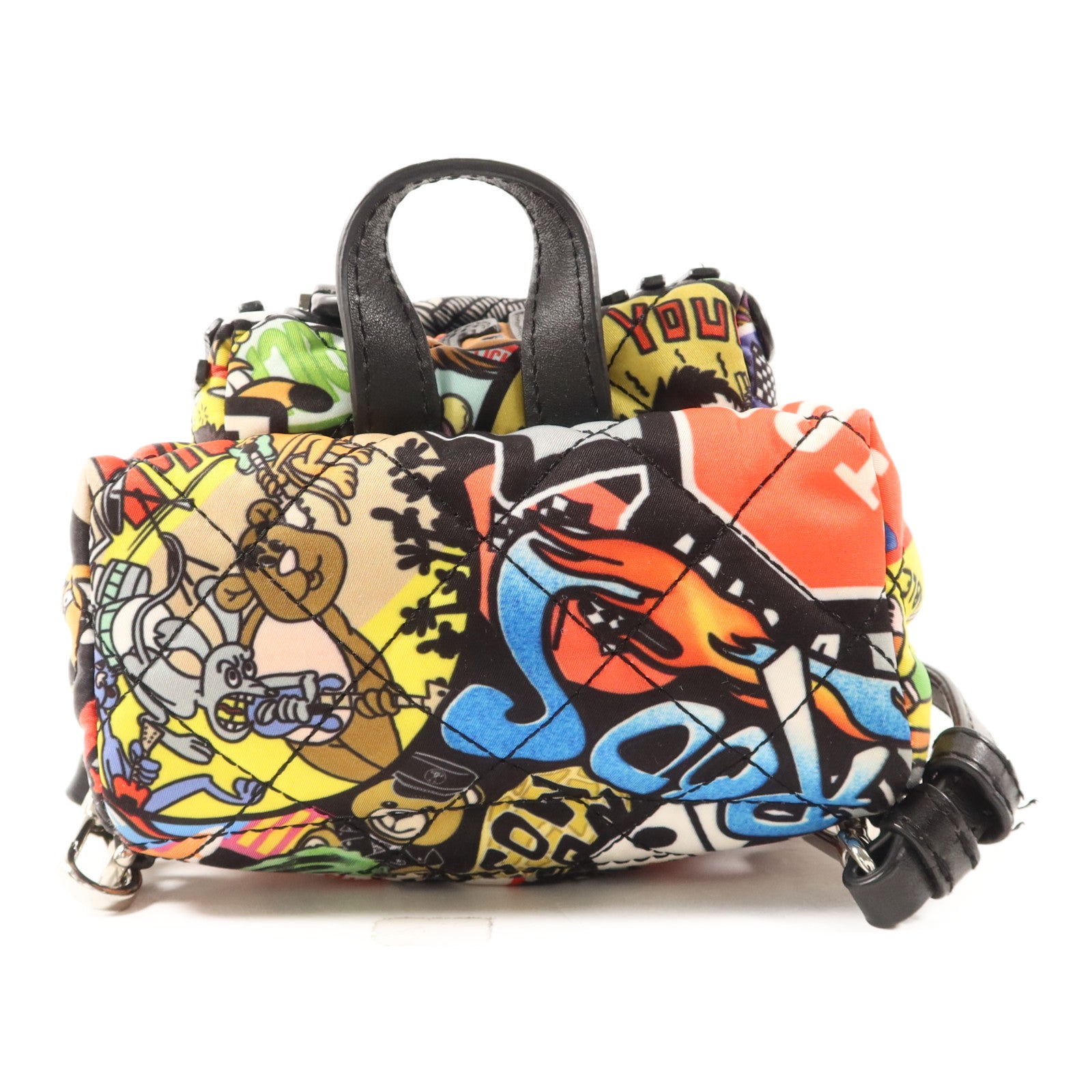 MOSCHINO 尼龍Backpack銀扣背包