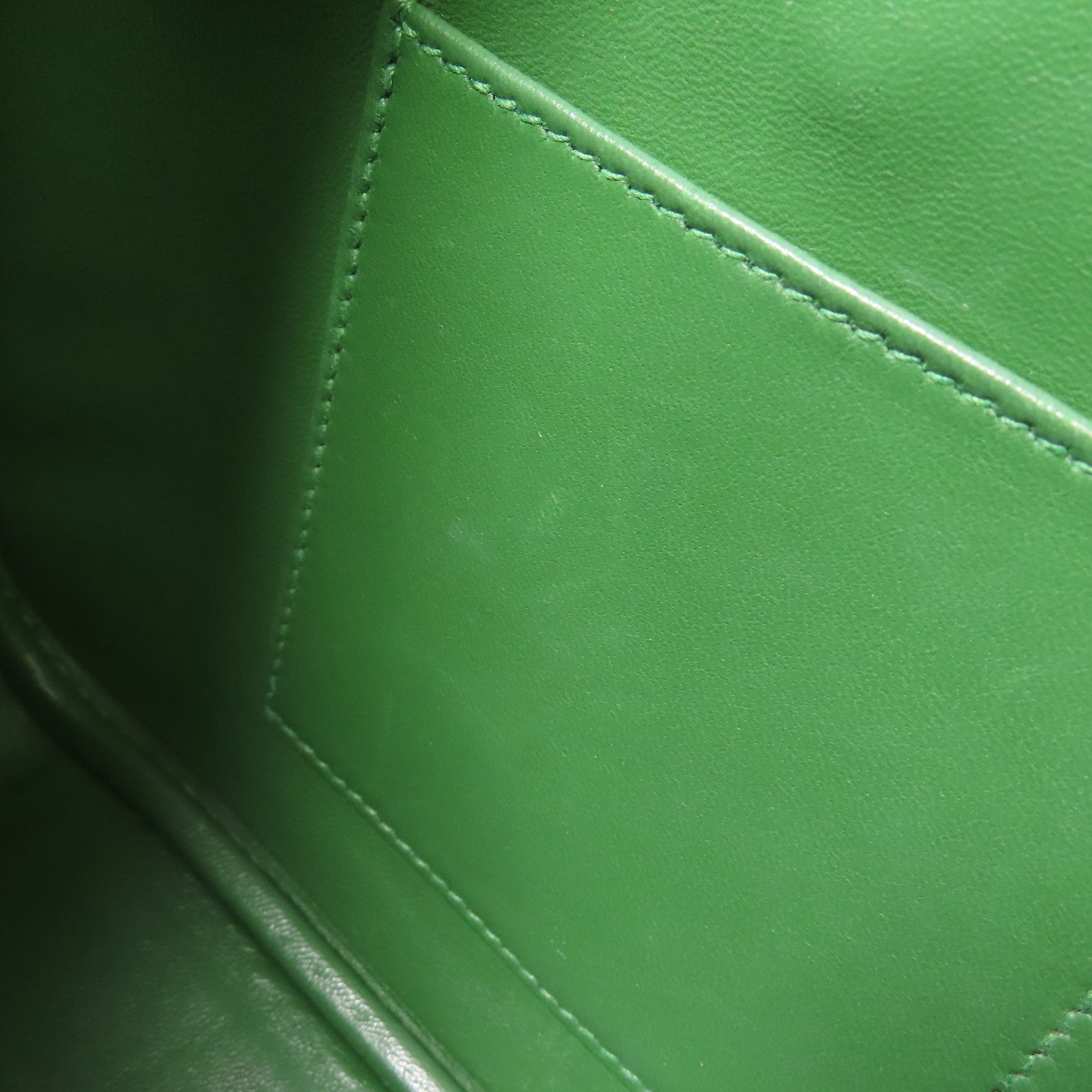 HERMES Epsom皮革Plume 28銀扣手挽袋Vert Bengale Emerald