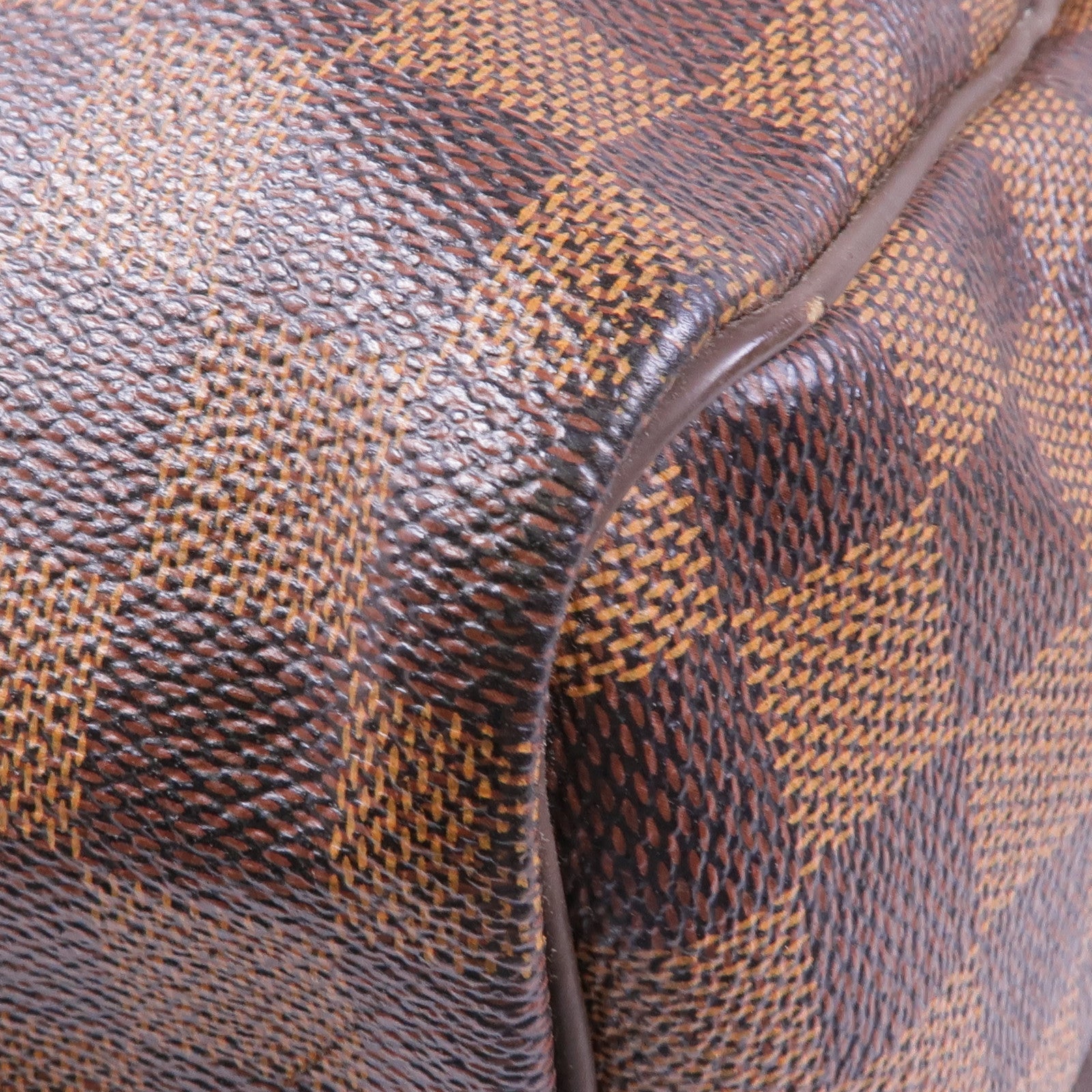 LOUIS VUITTON Damier Speedy Bandouliere 30金扣手挽肩背兩用袋棕色