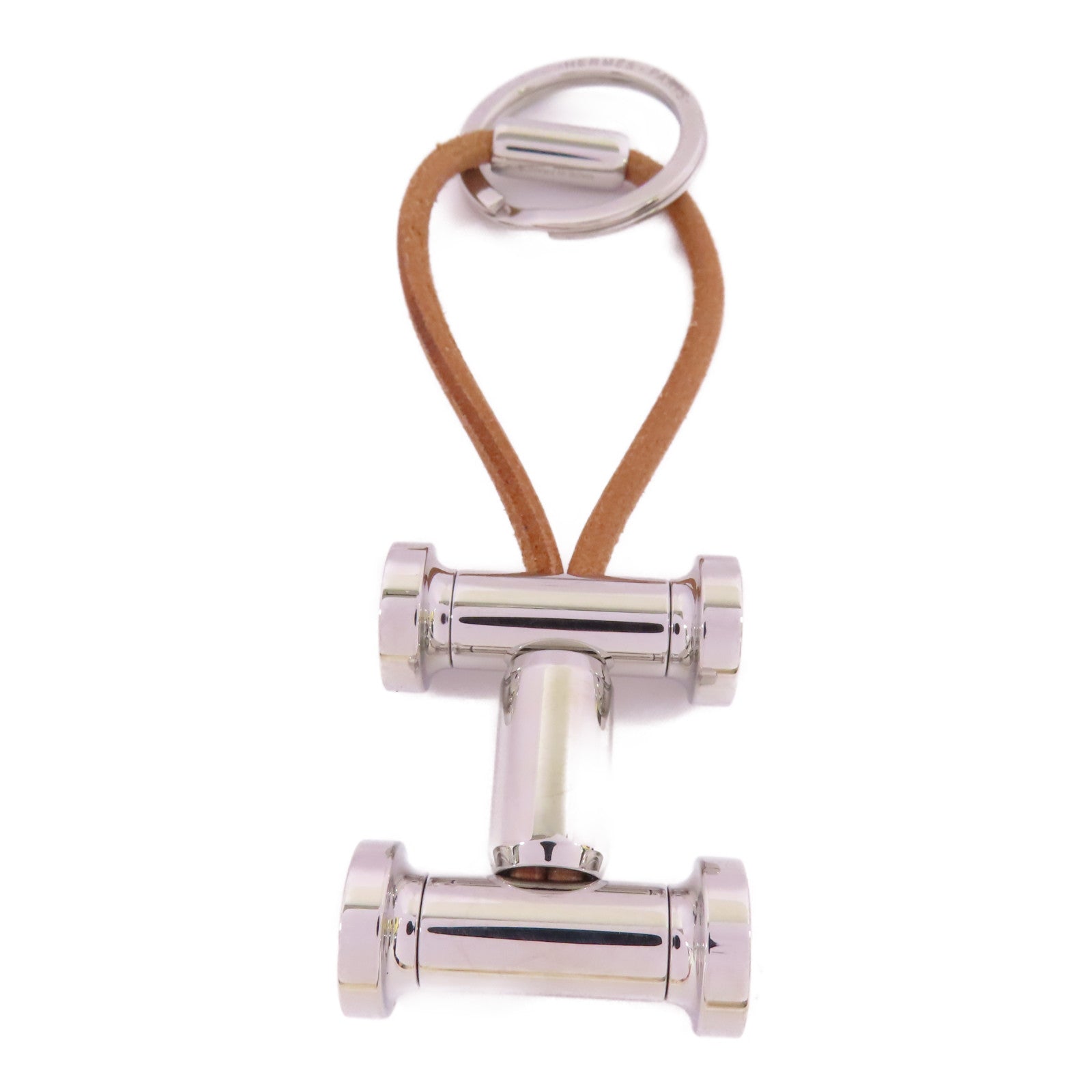 HERMES PHW H Key Lock Key Ring/Charm Metal Silver