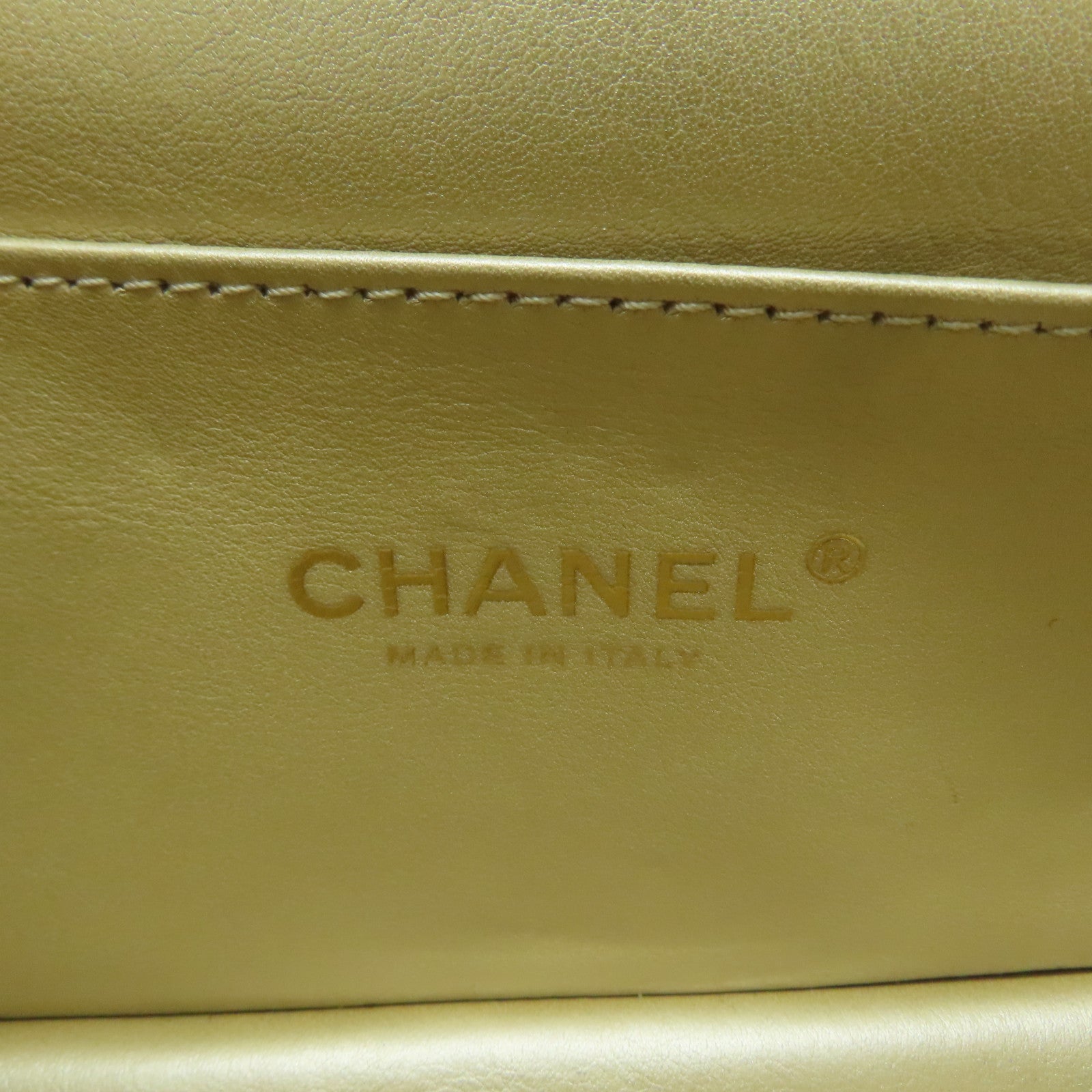 CHANEL **【激減優惠】蛇皮皮革Chain Shoulder金扣鏈帶肩背袋金色