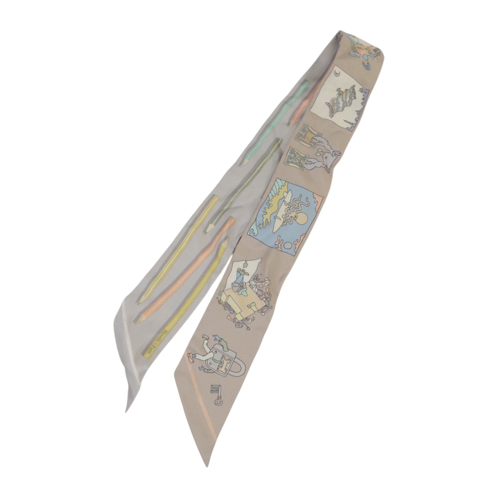 HERMES 絲質Twilly絲巾