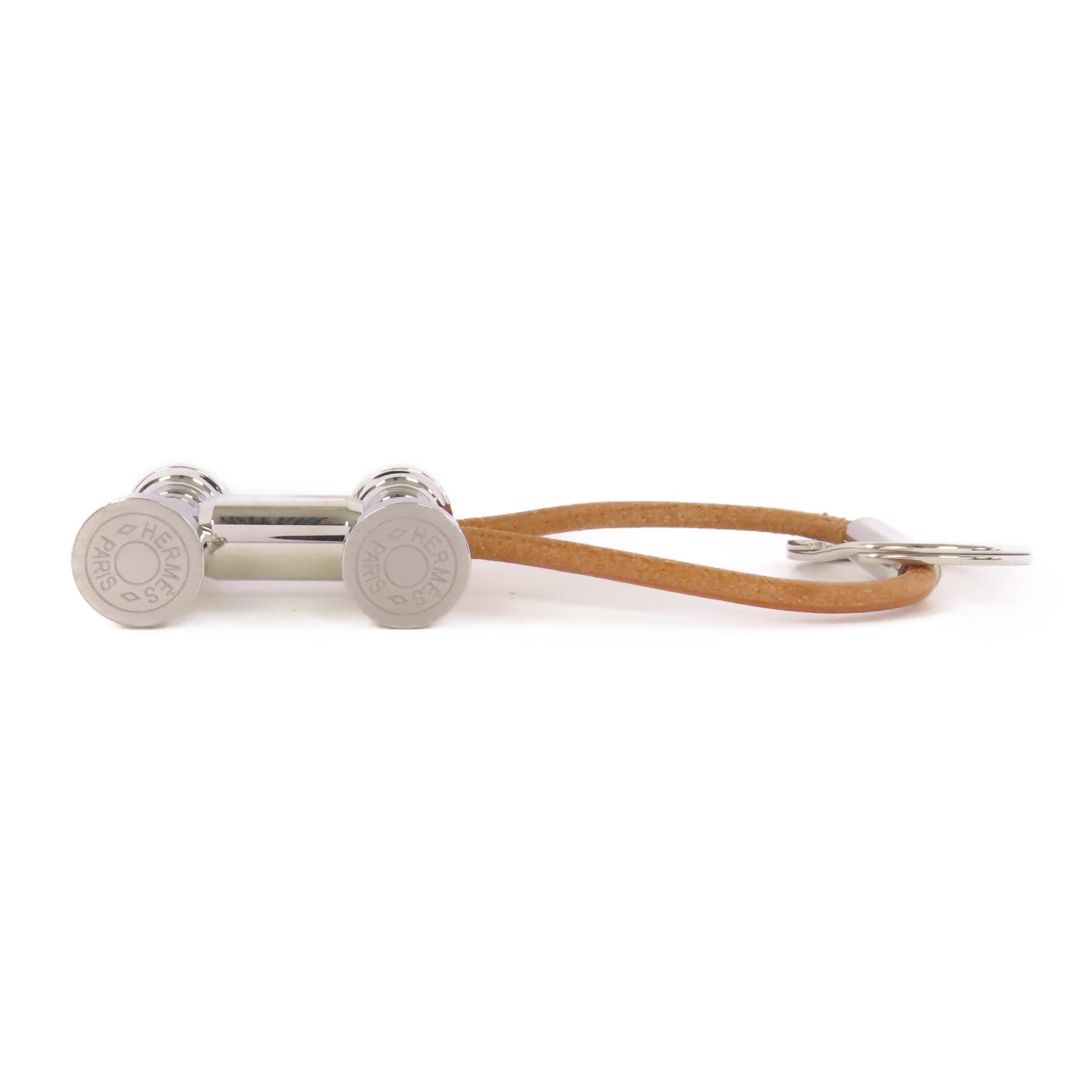 HERMES PHW H Key Lock Key Ring/Charm Metal Silver