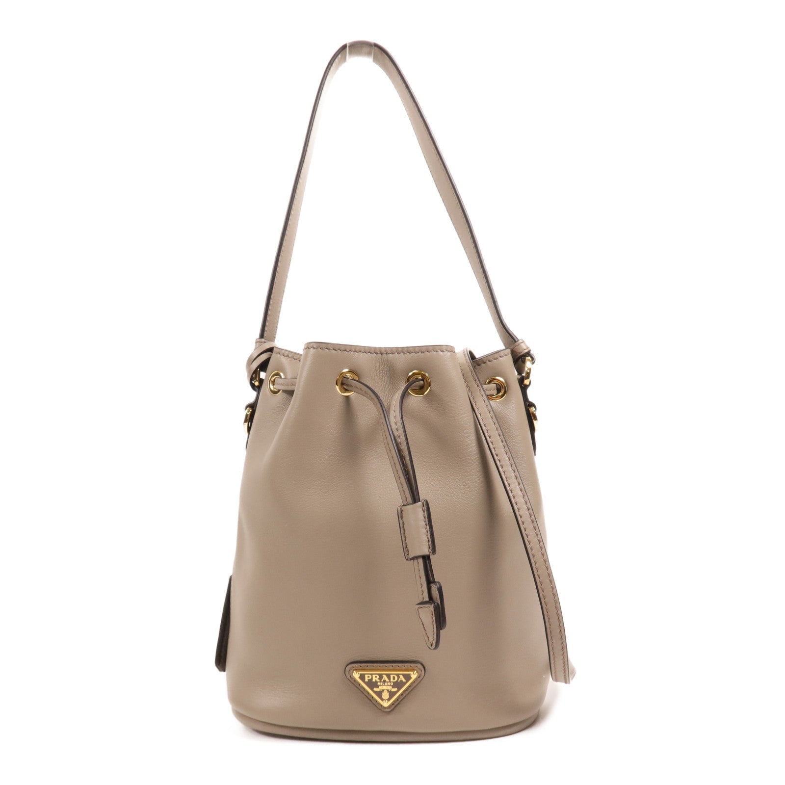 PRADA 羊皮皮革Shoulder Bag金扣手挽肩背兩用袋