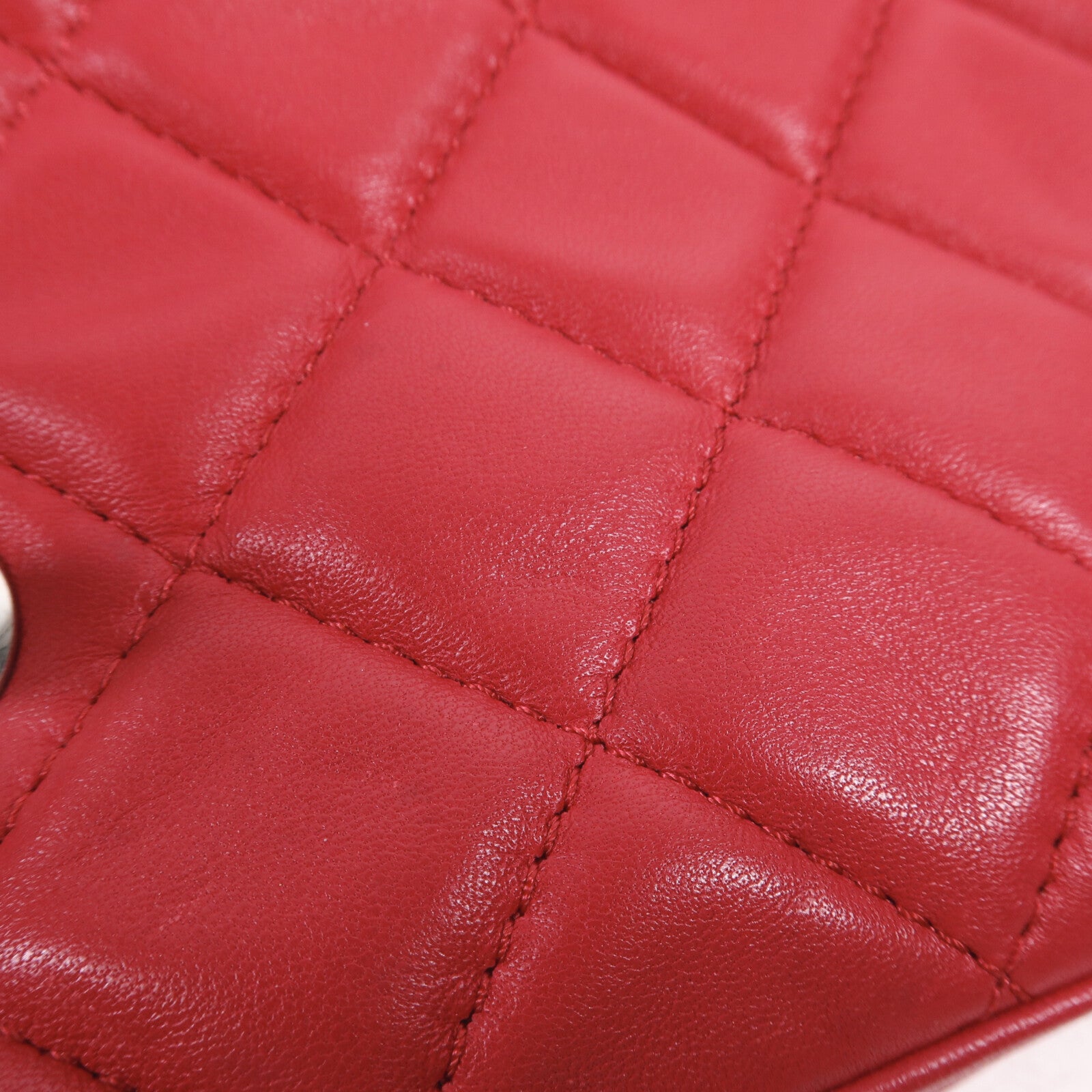 CHANEL 羊皮皮革Chain Shoulder銀扣鏈帶肩背袋