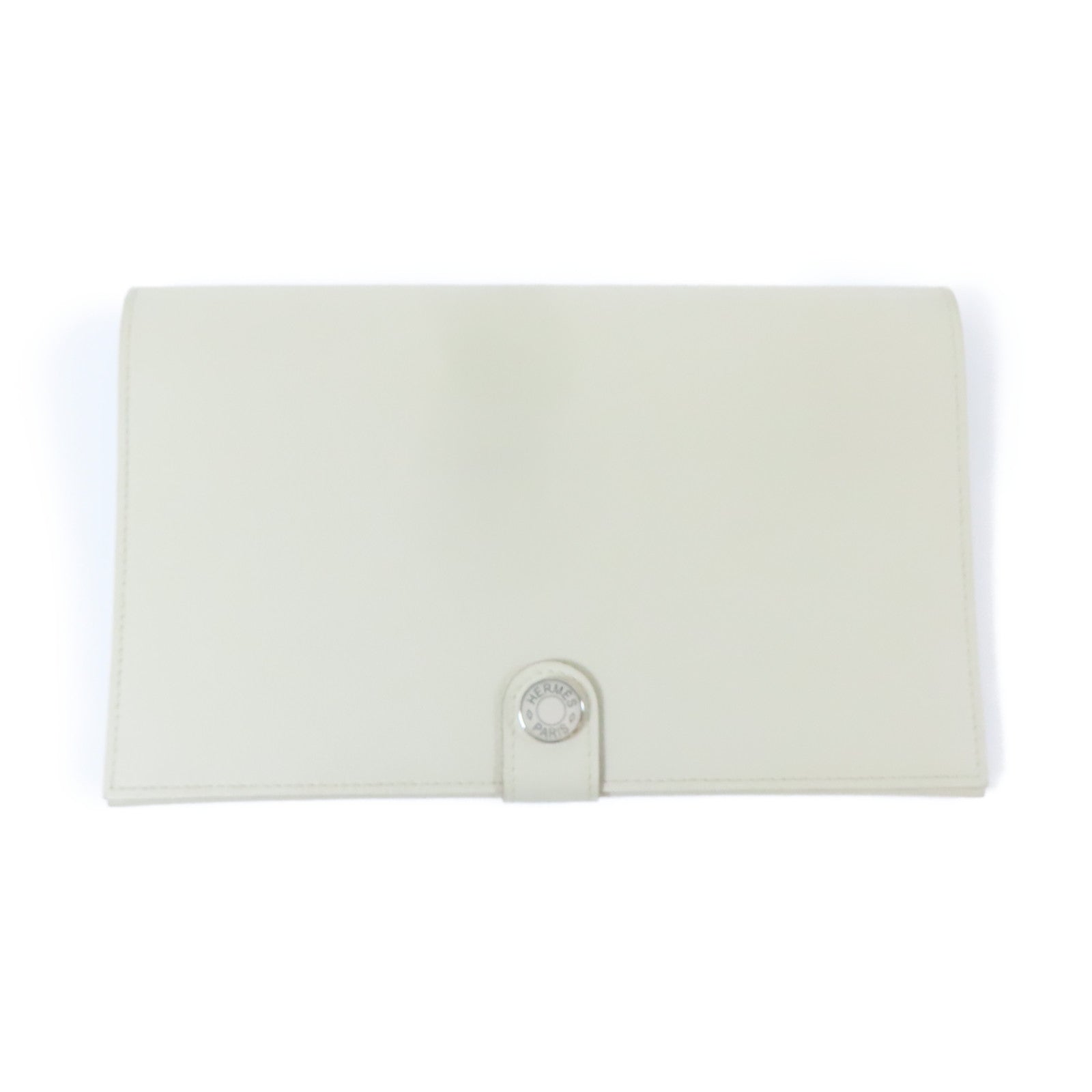 HERMES 【激減優惠】Evercolor皮革R.M.S Toutenmain Wallet銀扣錢包Beton灰色