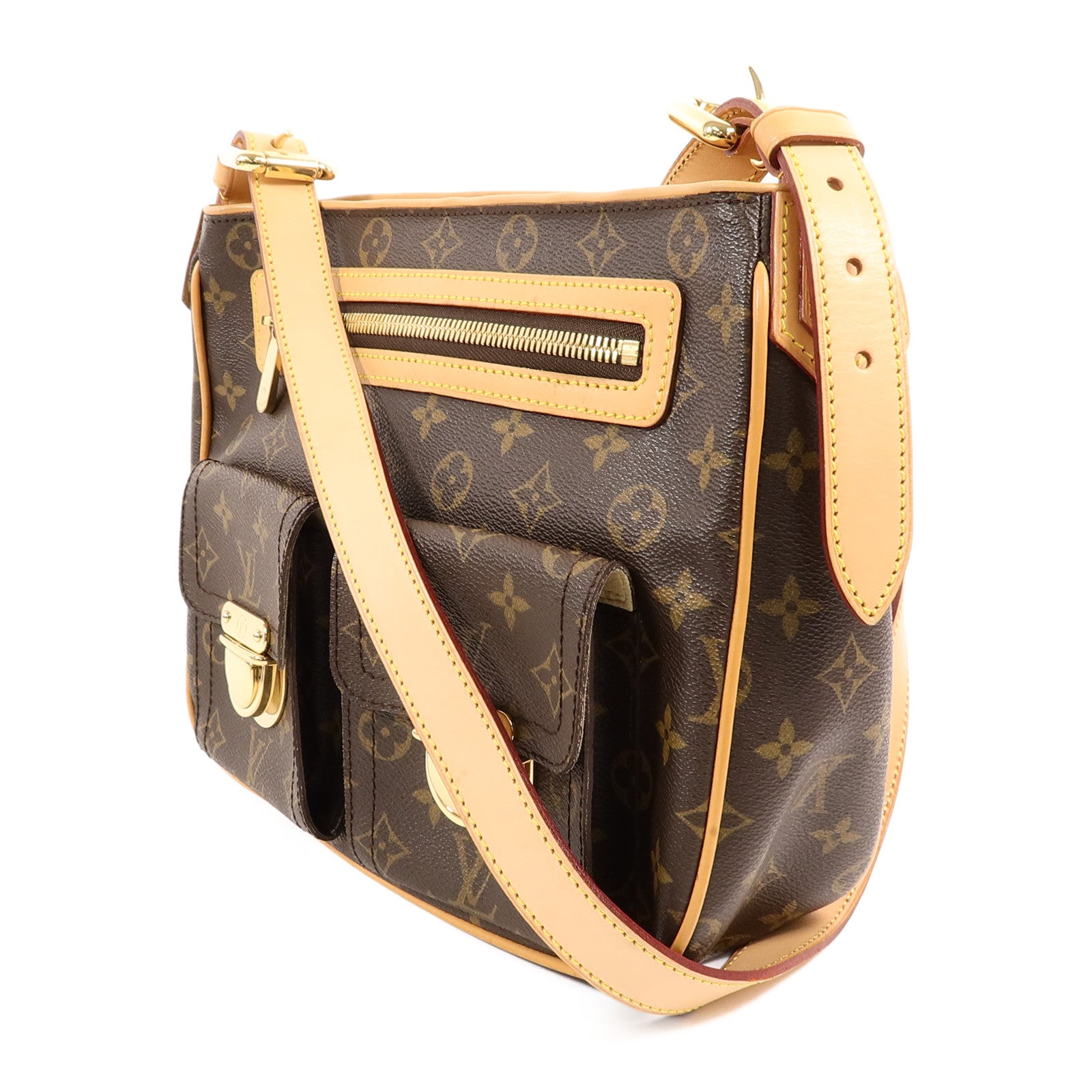 LOUIS VUITTON Monogram Hudson GM金扣肩背袋