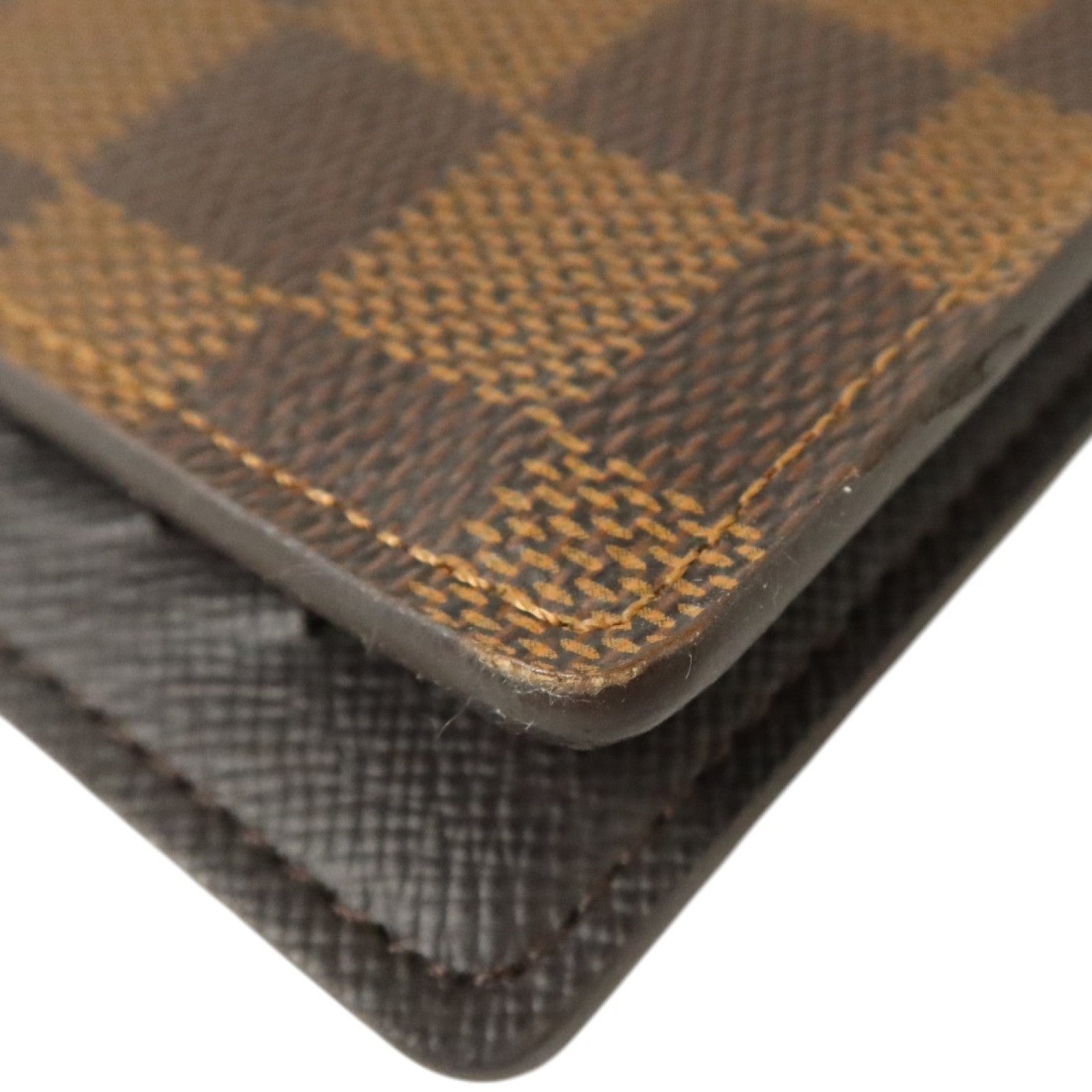 LOUIS VUITTON Damier Portefeuille Brazza金扣長錢包