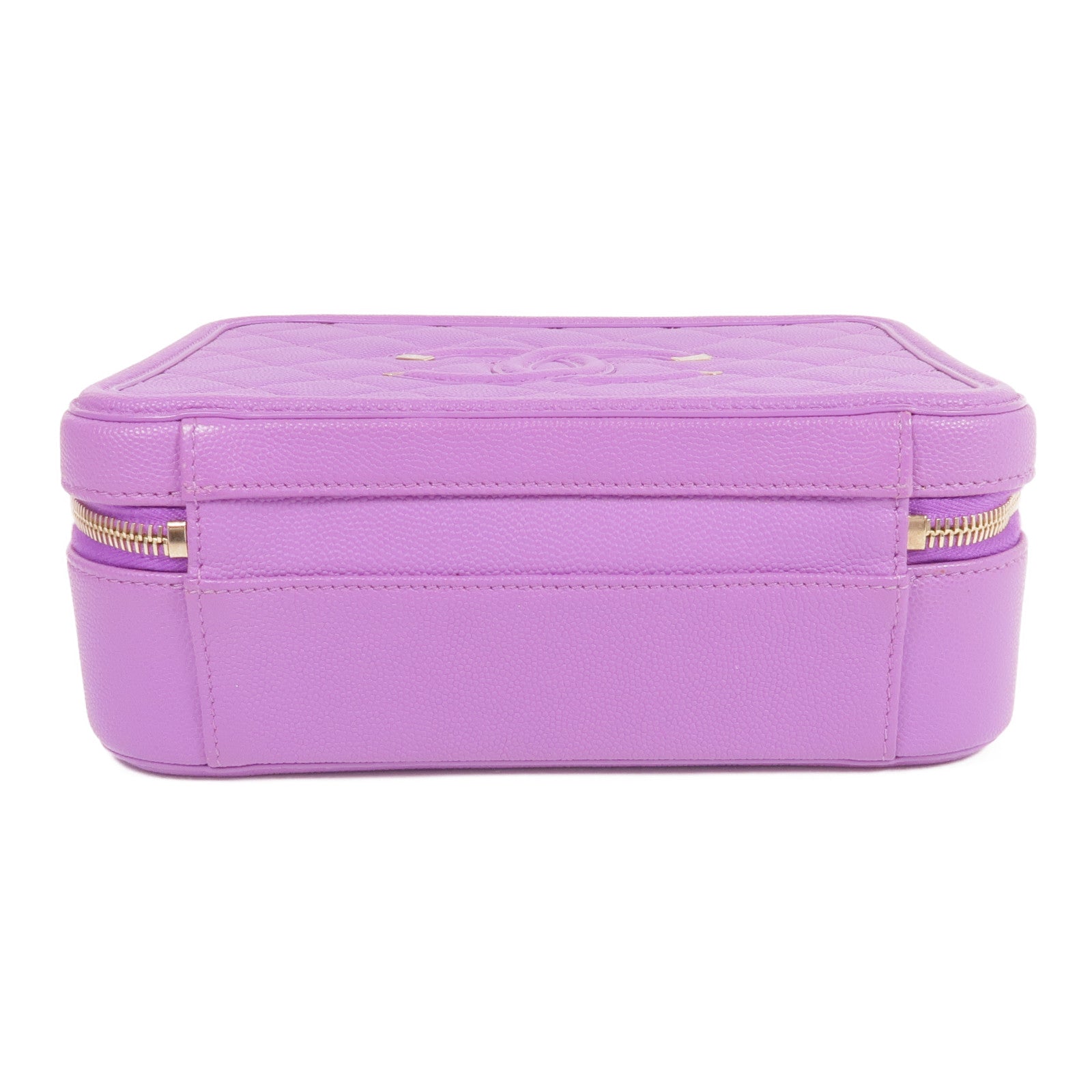 CHANEL 牛皮皮革Vanity Case金扣手挽肩背兩用袋