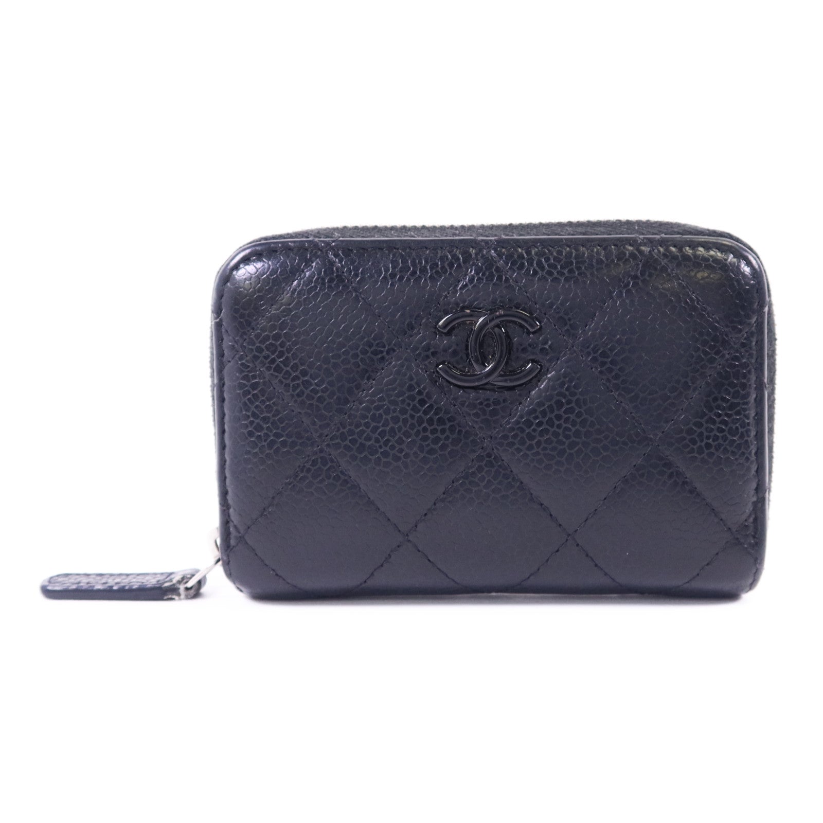 CHANEL 牛皮皮革Card Case銀扣卡片套