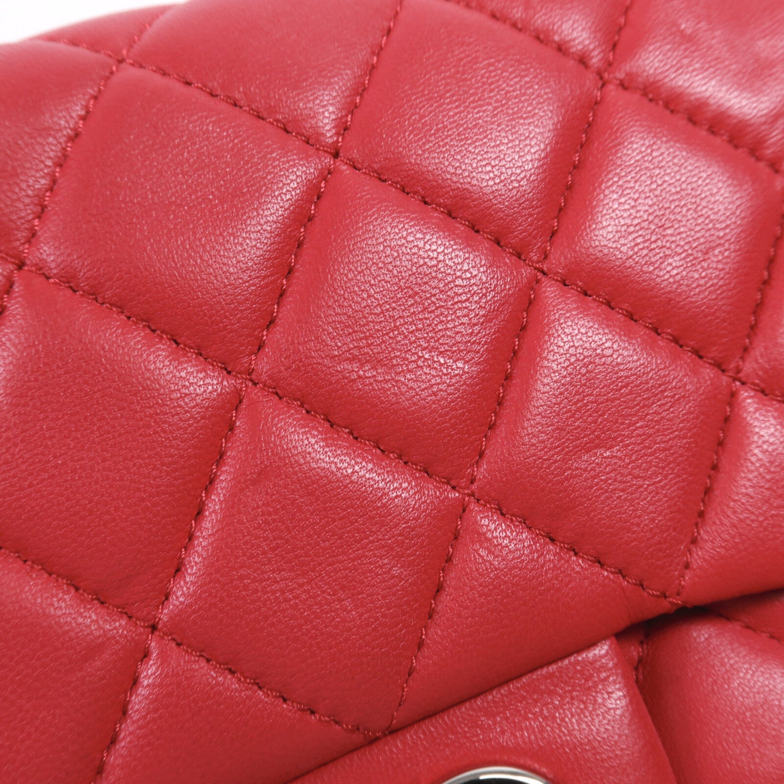 CHANEL 羊皮皮革Chain Shoulder銀扣鏈帶肩背袋