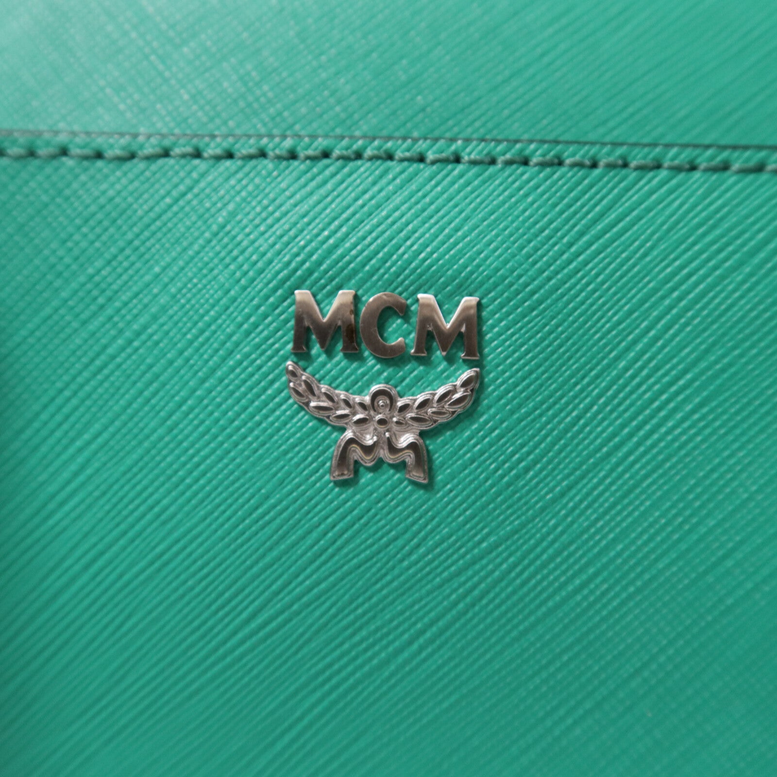 MCM 牛皮皮革2 Way Shoulder Bag銀扣手挽肩背兩用袋