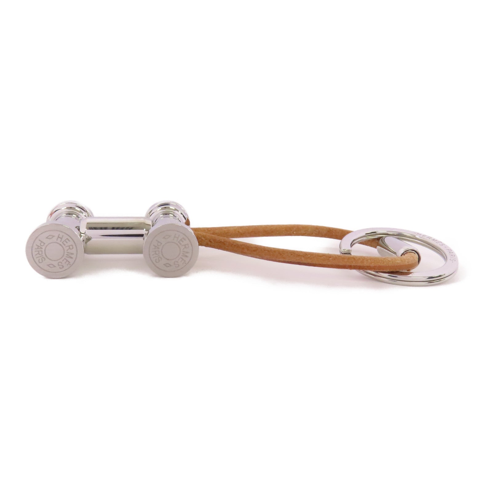 HERMES PHW H Key Lock Key Ring/Charm Metal Silver
