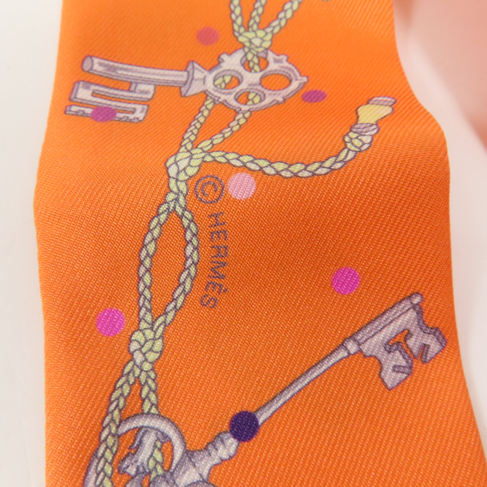 HERMES 絲質Twilly絲巾