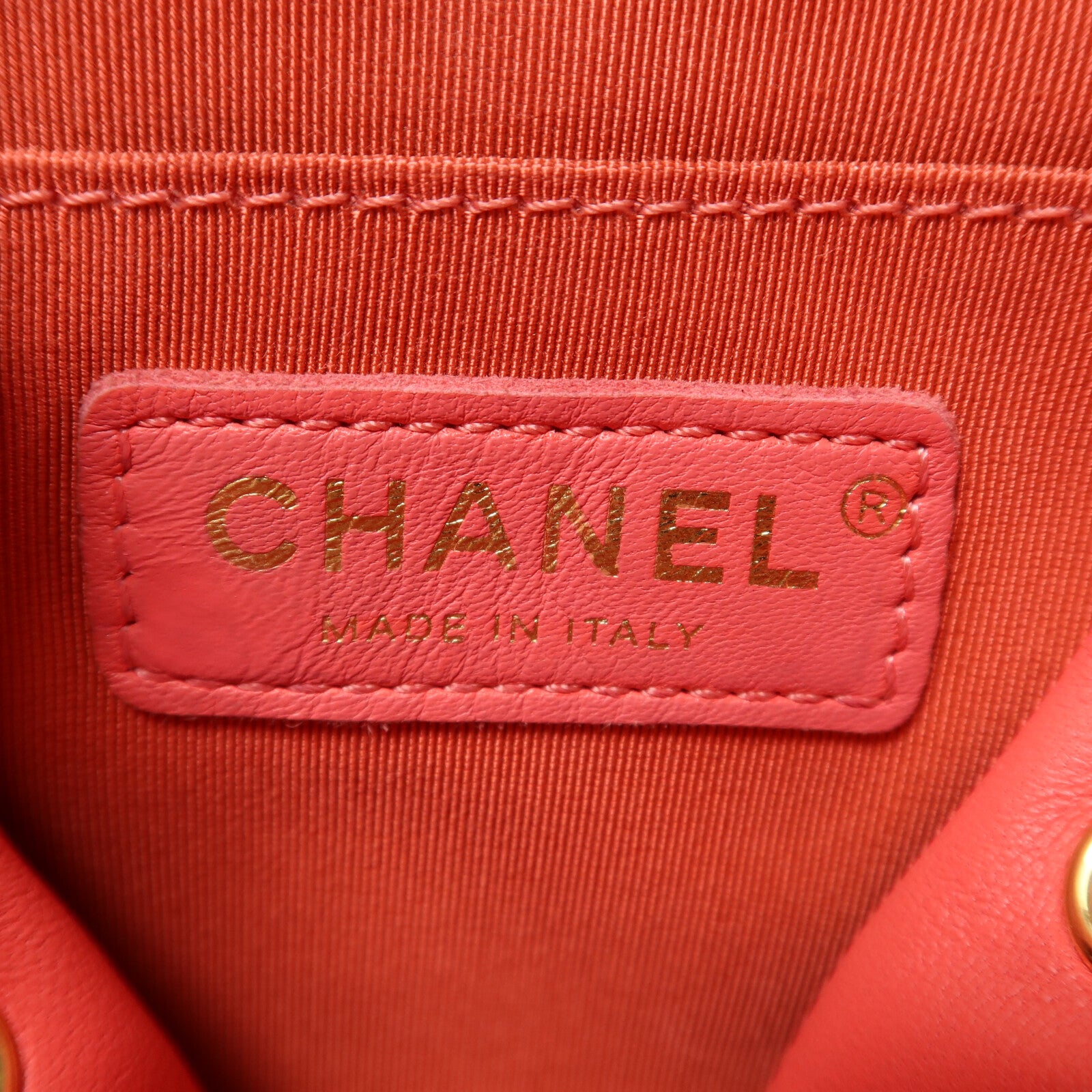CHANEL 羊皮皮革Backpack金扣鏈帶背包